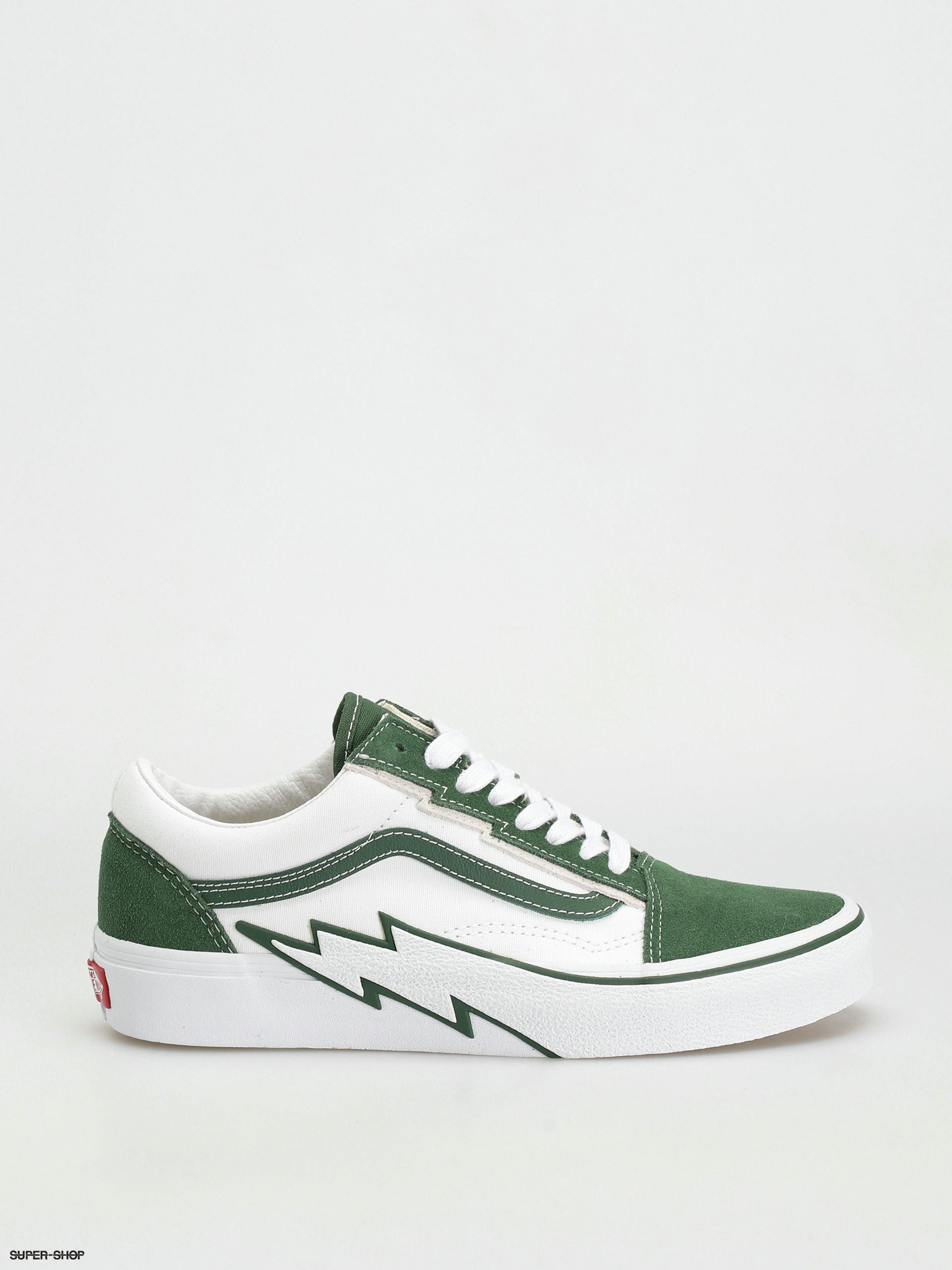 Green and hot sale white vans