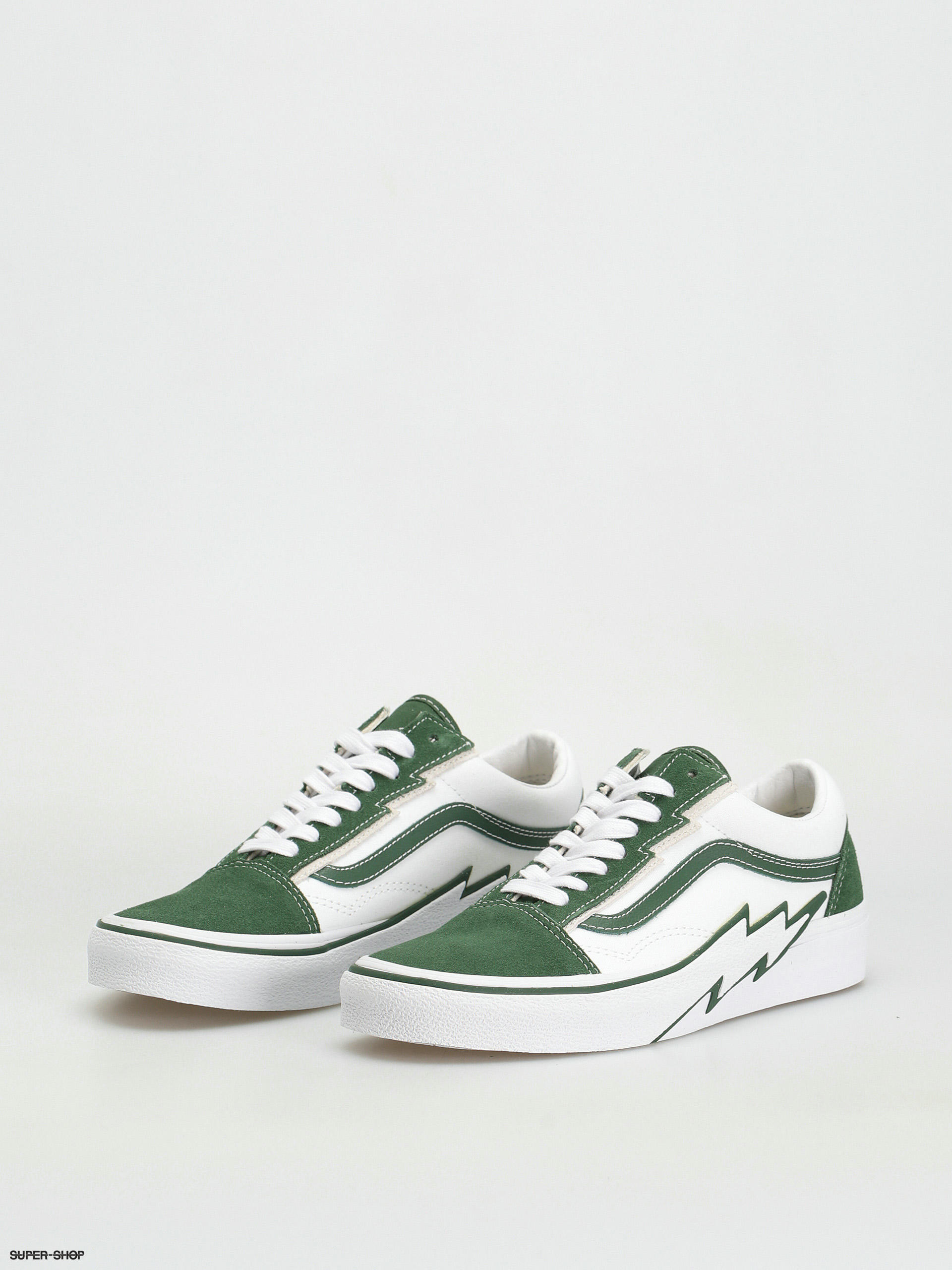 Vans old skool green white sale