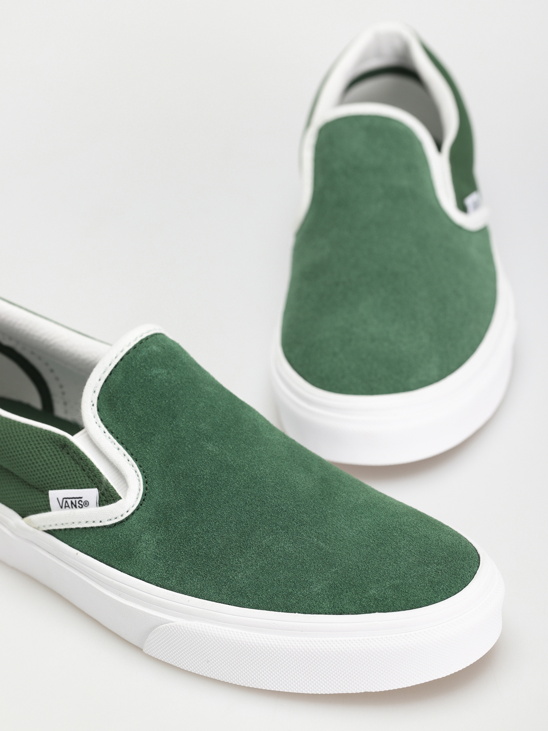 Vans Classic Slip On Shoes (vans club green/white)