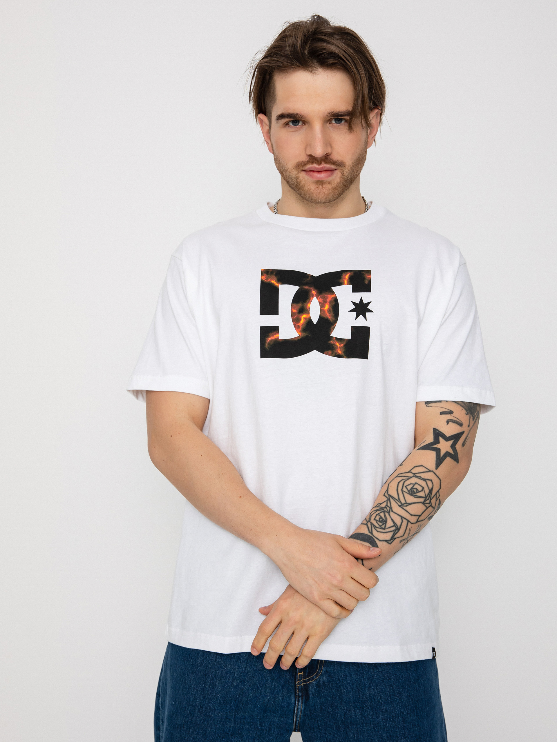 DC Star Fill T-shirt (white/fire)