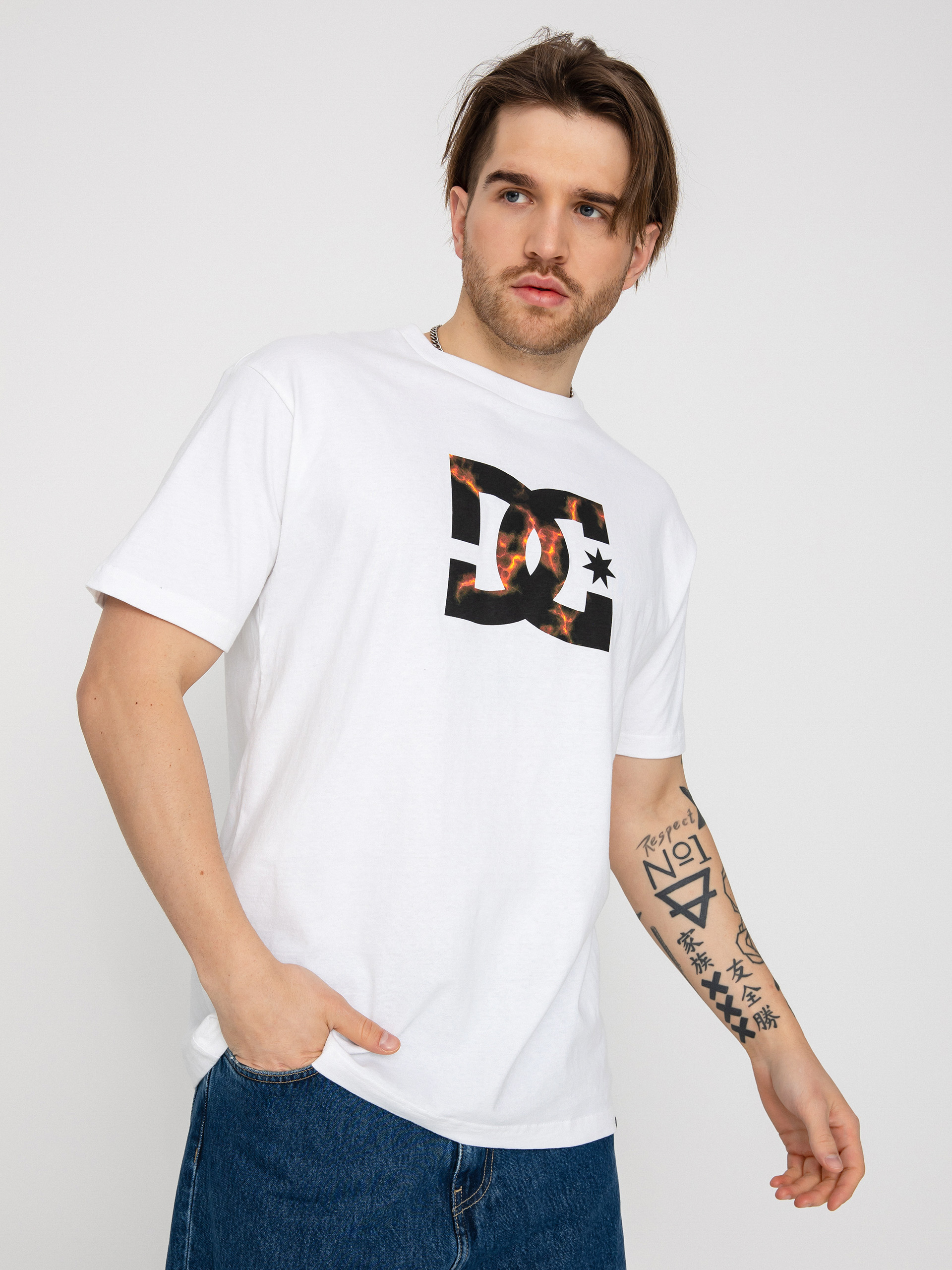 DC Star Fill T-shirt (white/fire)