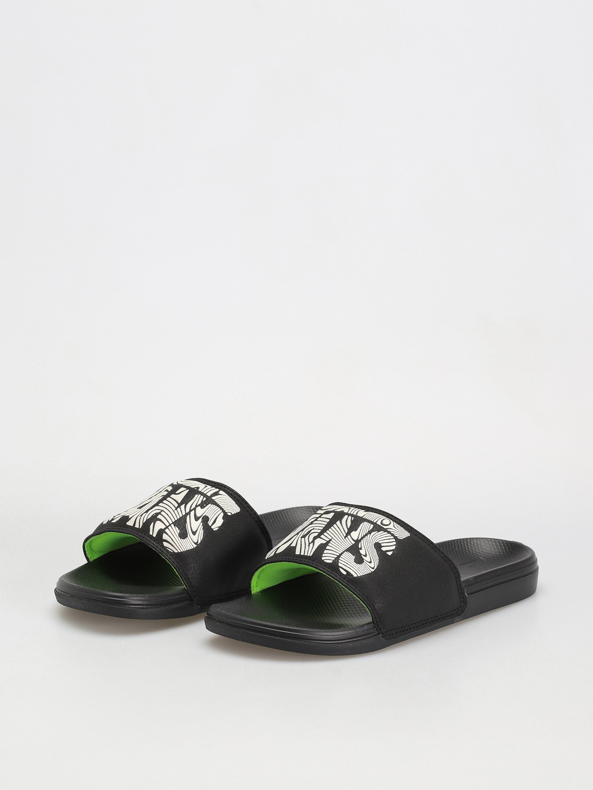 Vans La Costa Slide On Flip-flops (trippy grain black/black)