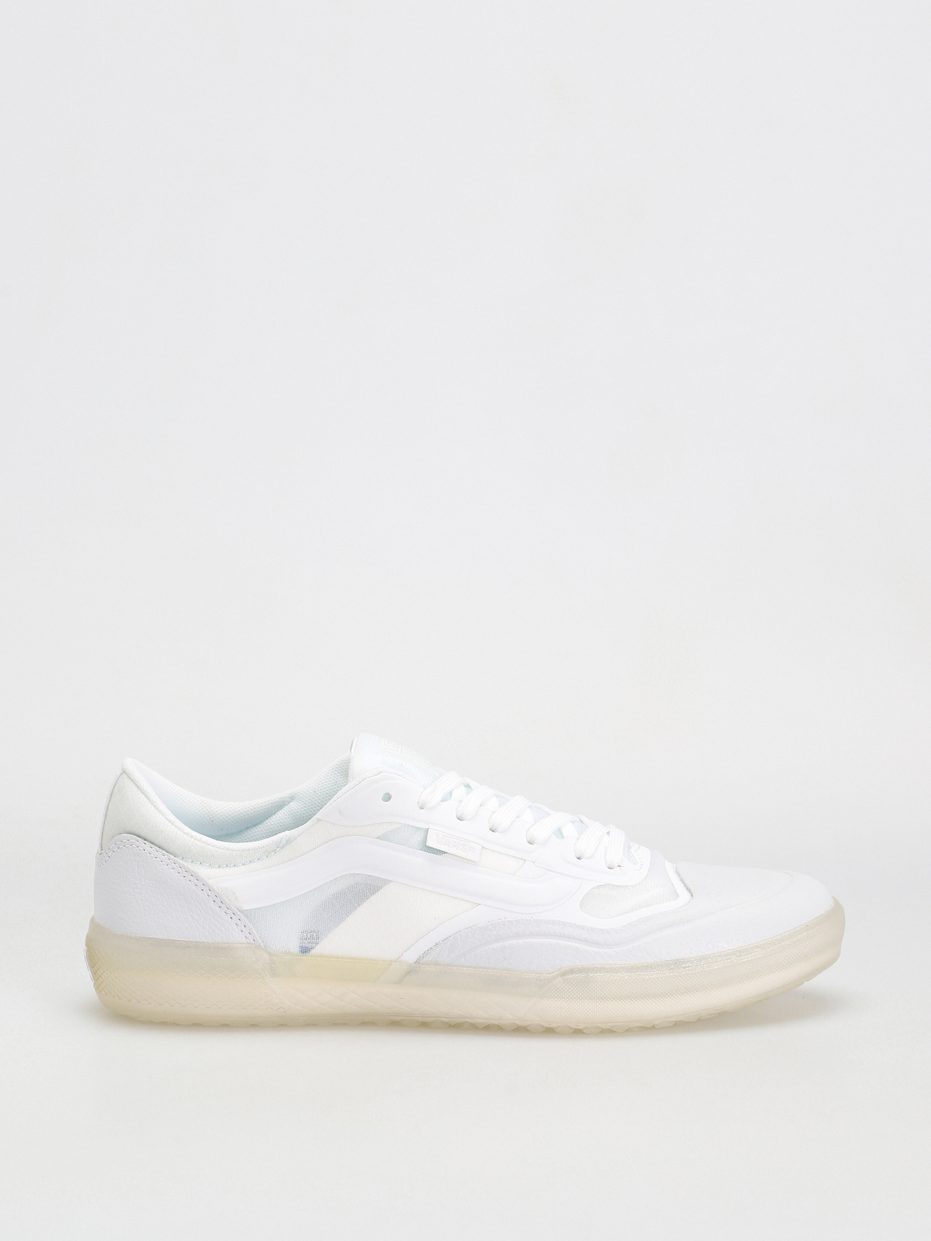 Vans court leather store white