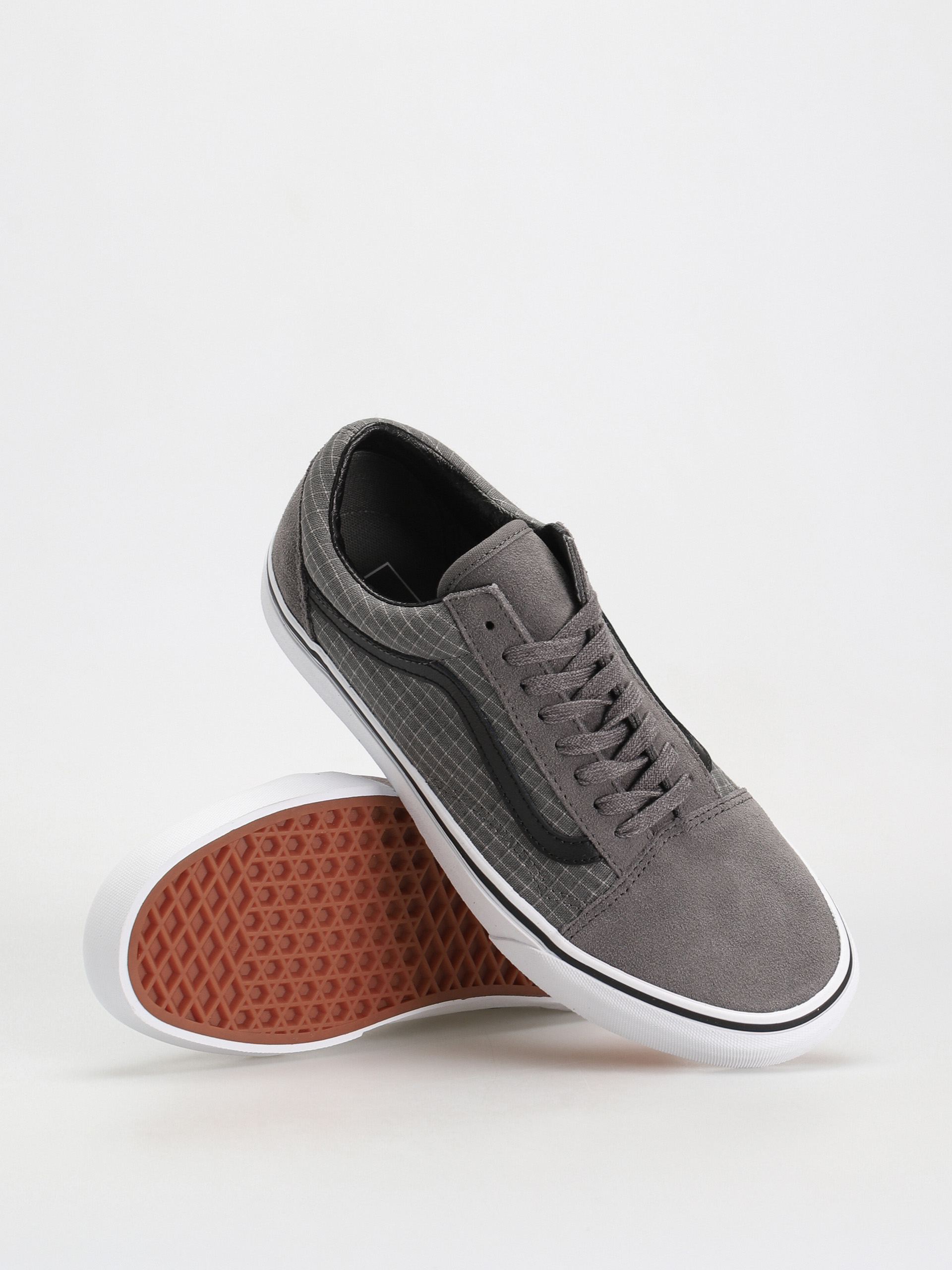 Vans Old Skool Shoes (ripstop canvas pewter/true white)