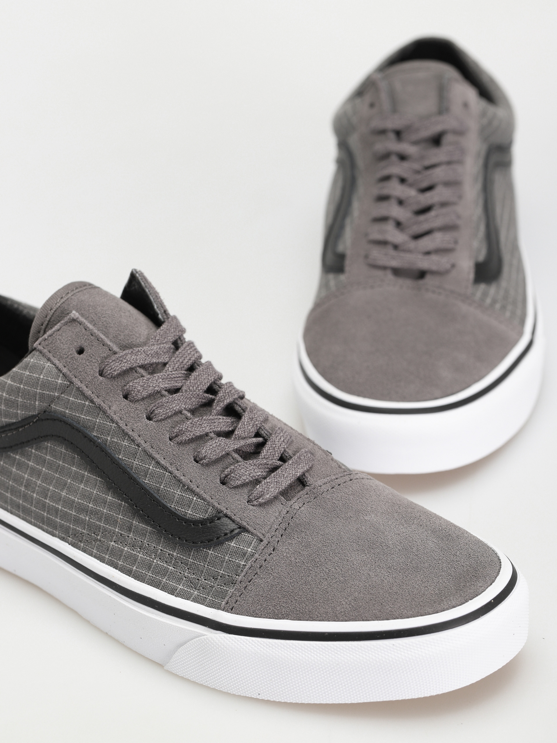 Vans Old Skool Shoes (ripstop canvas pewter/true white)