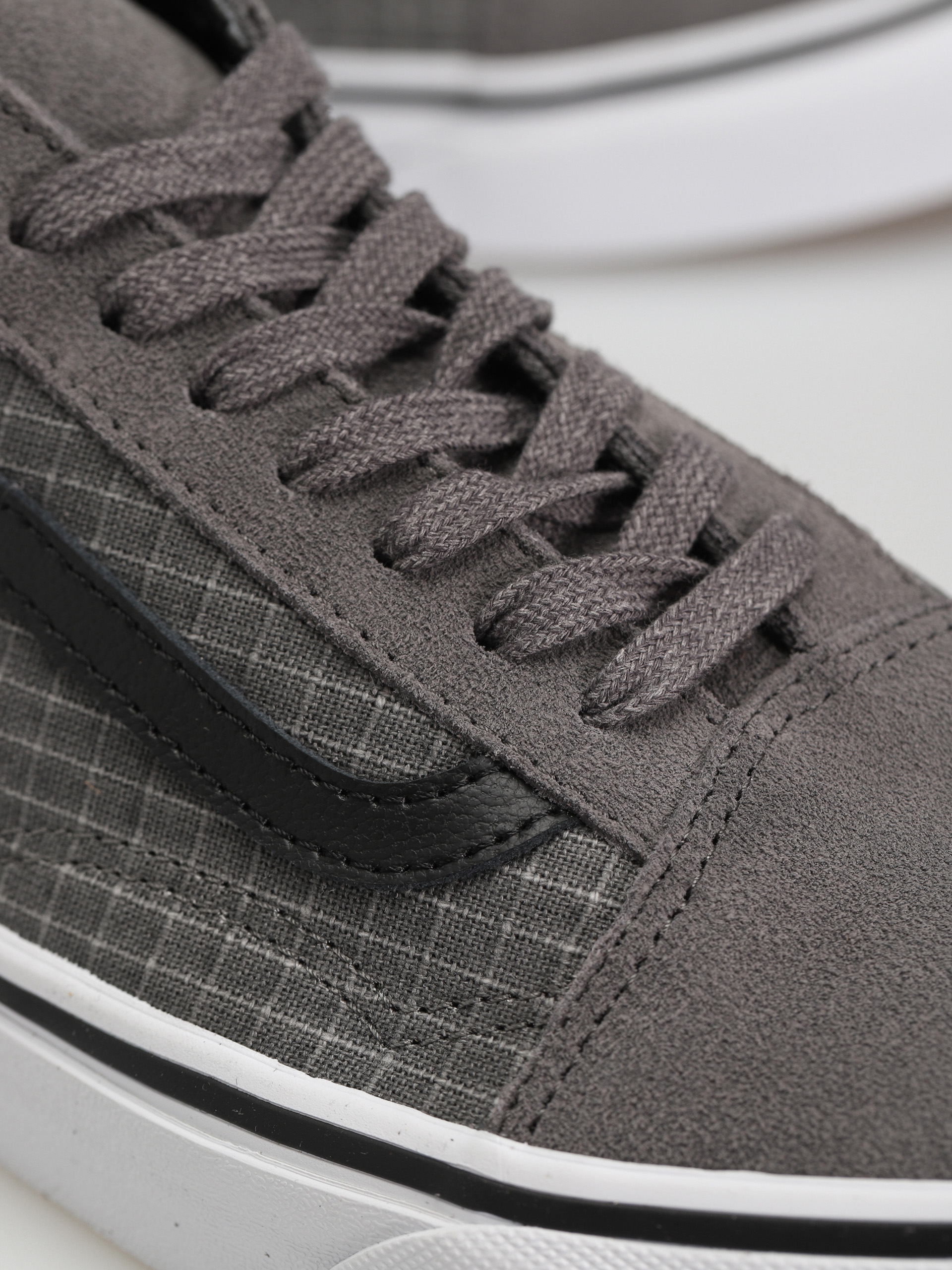 Vans Old Skool Shoes (ripstop canvas pewter/true white)