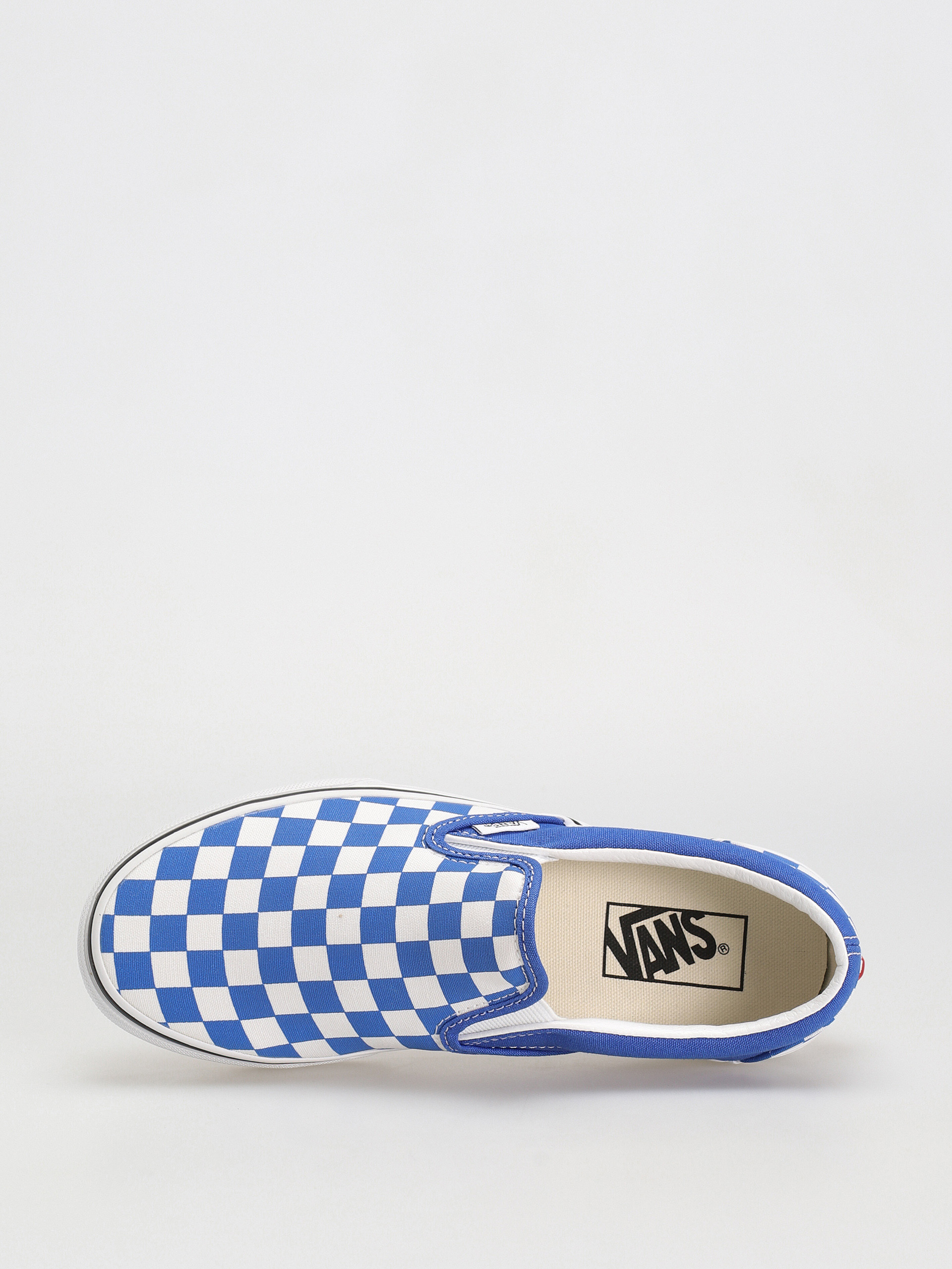 Vans Classic Slip On Shoes (color theory checkerboard dazzling blue)