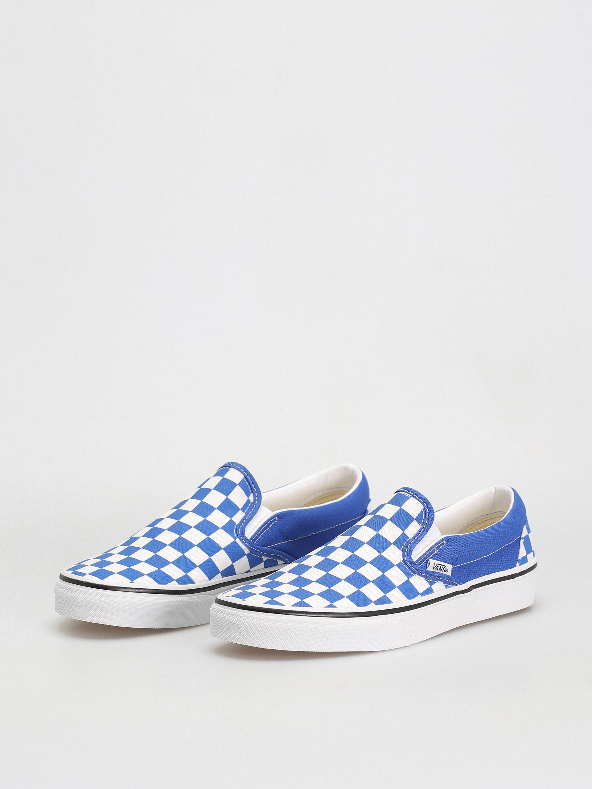 Vans Classic Slip On Shoes (color theory checkerboard dazzling blue)