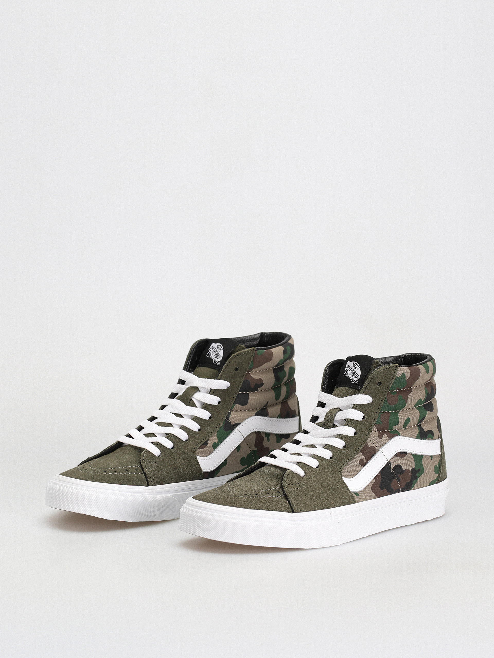 Vans Sk8 Hi Shoes (camo olive/white)