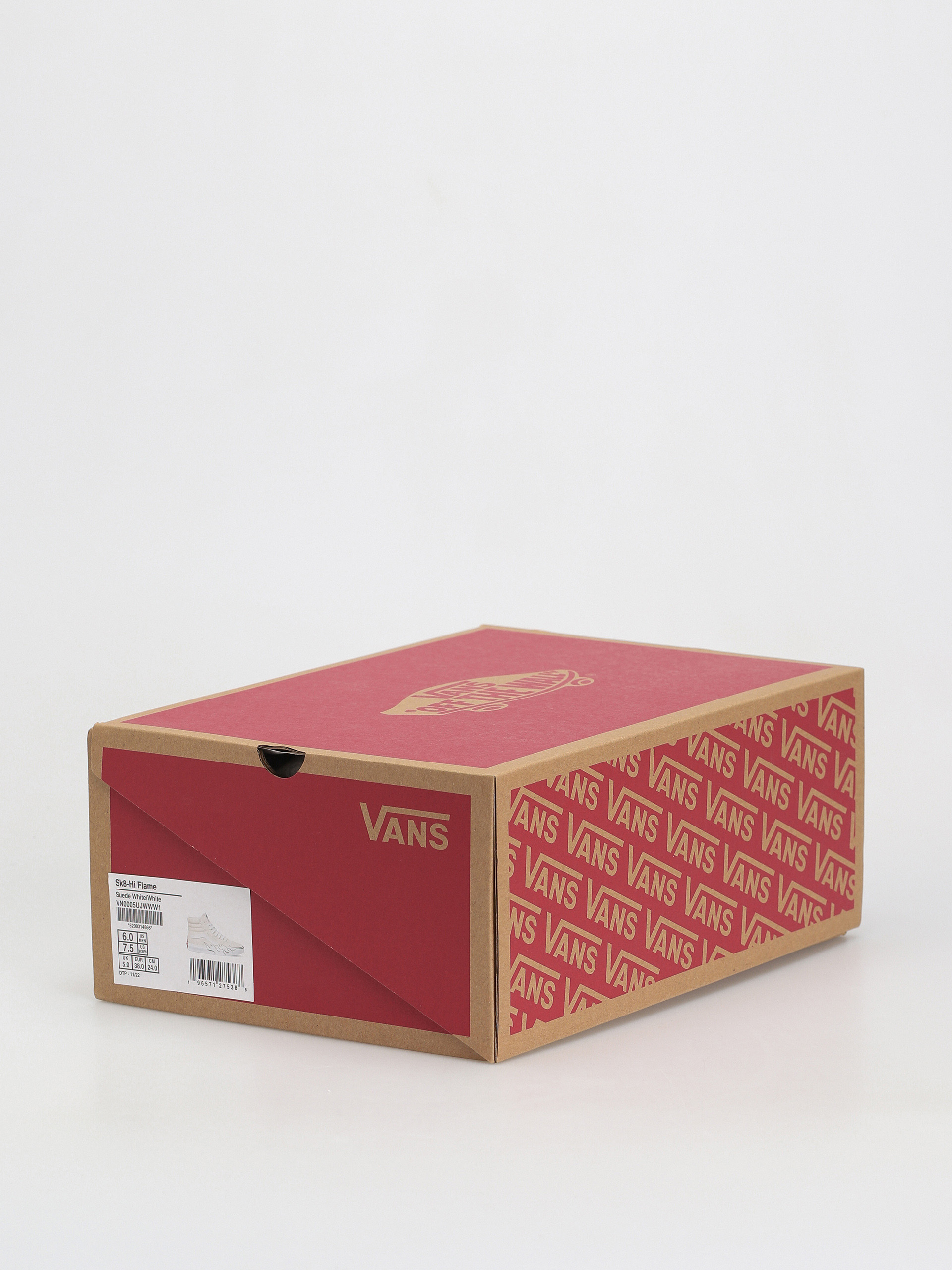 Vans Sk8 Hi Flame Shoes (suede white/white)