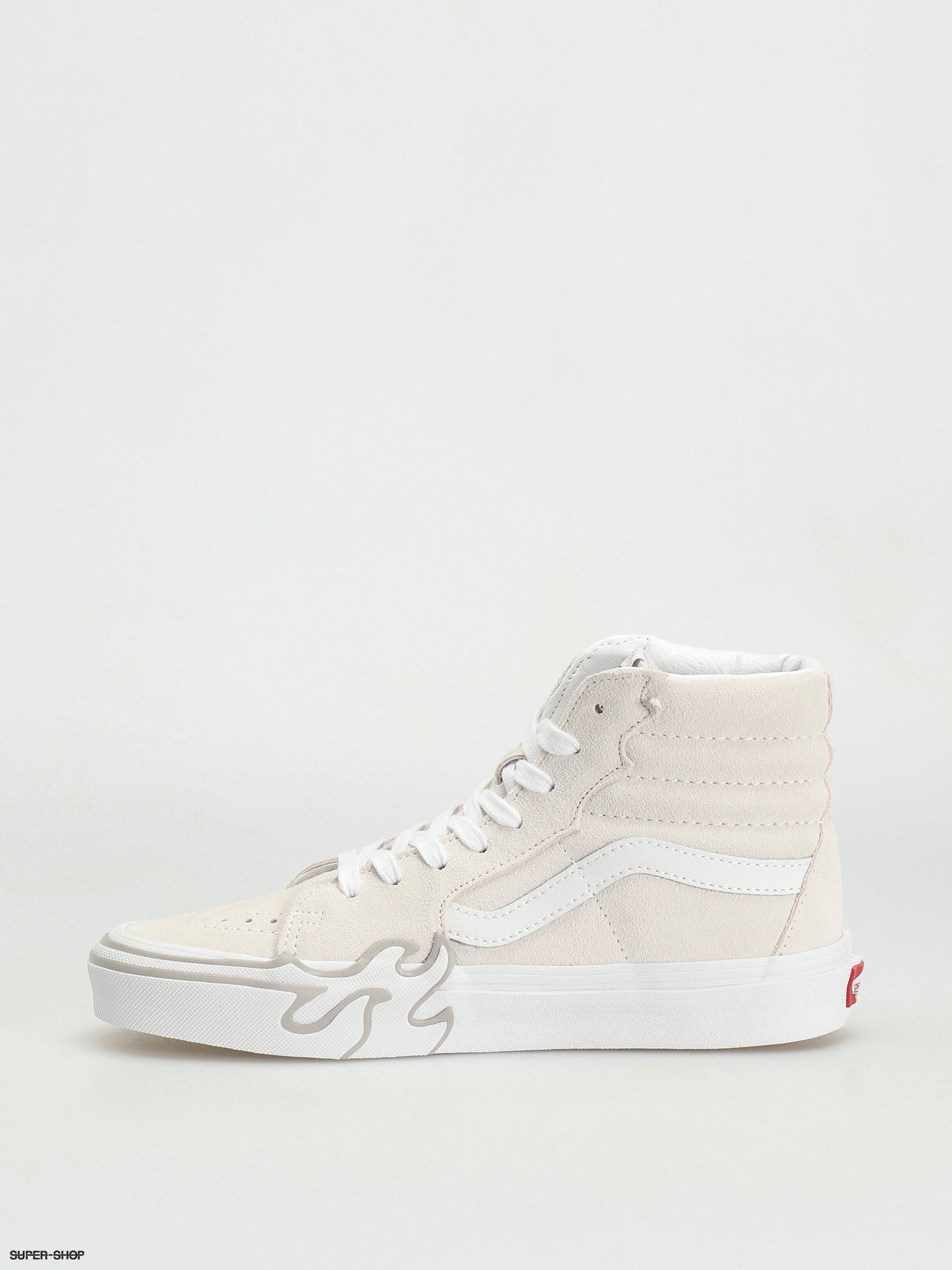 Vans Sk8 Hi Flame Shoes suede white white