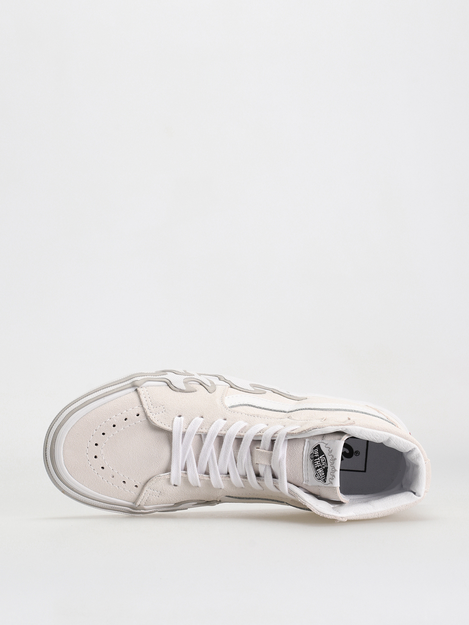Vans Sk8 Hi Flame Shoes (suede white/white)