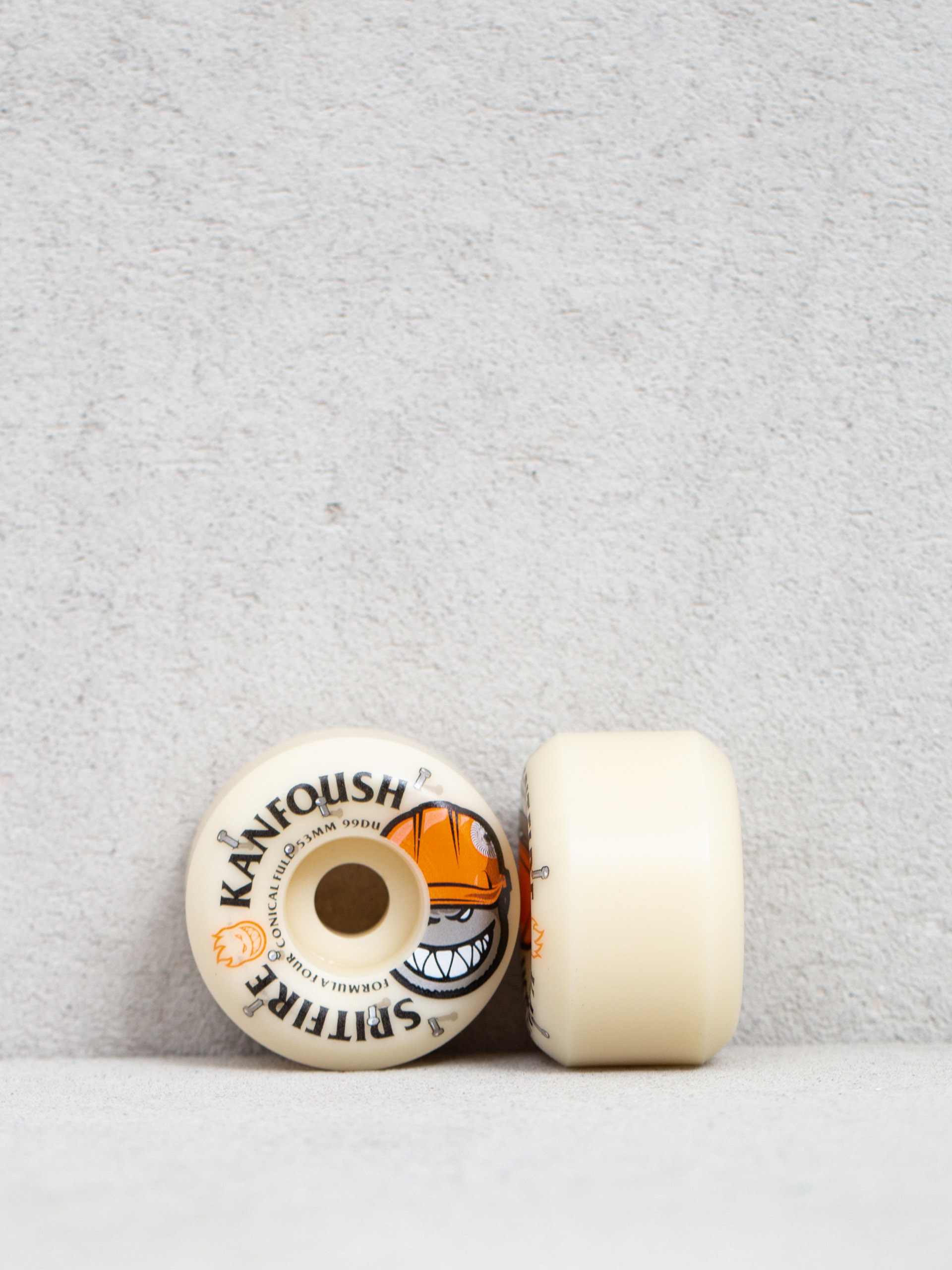 Spitfire F4 99D Kanfoush Overtime Wheels (white/orange)