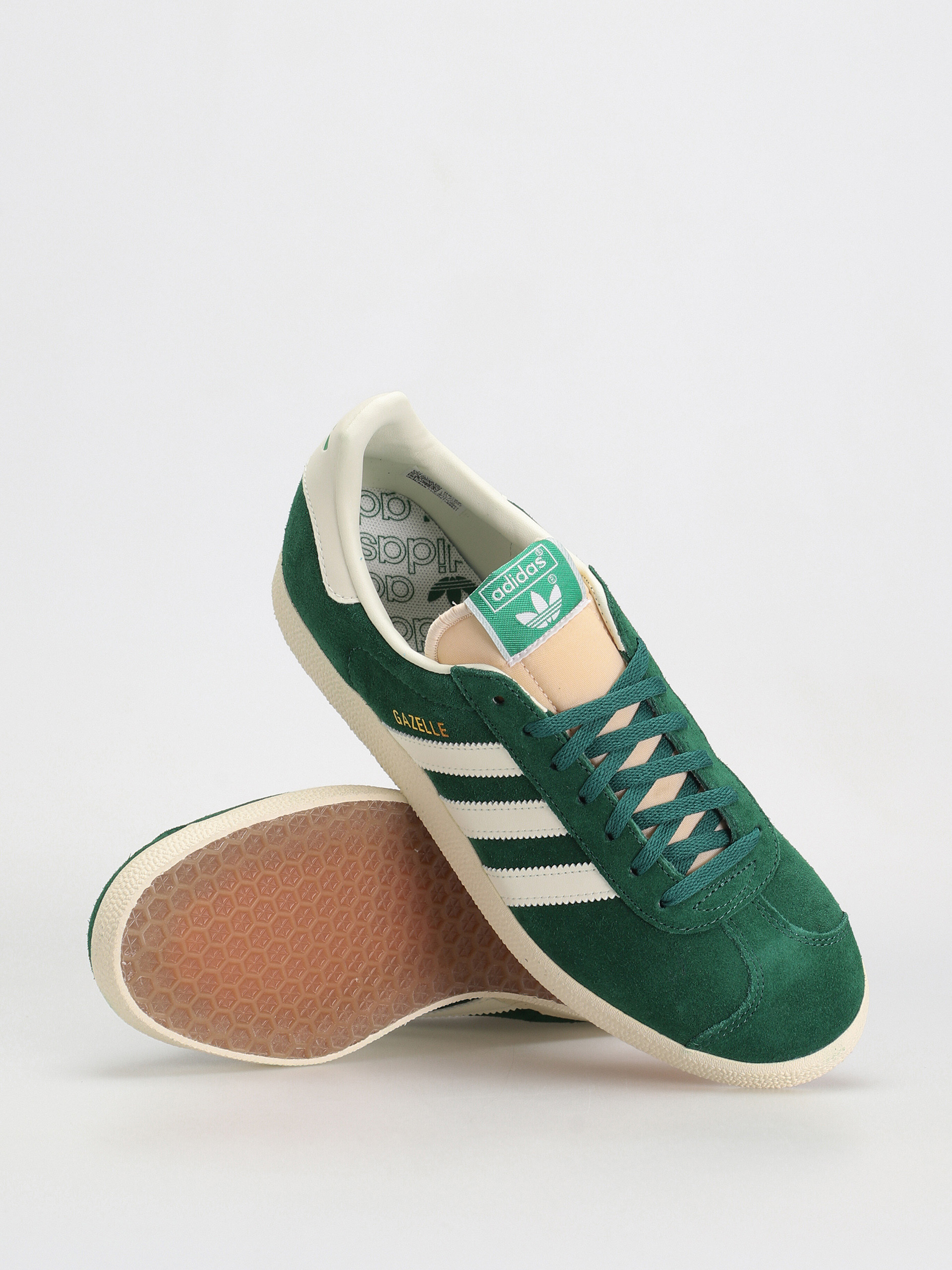 adidas Originals Gazelle Shoes (drkgrn/owhite/cwhite)