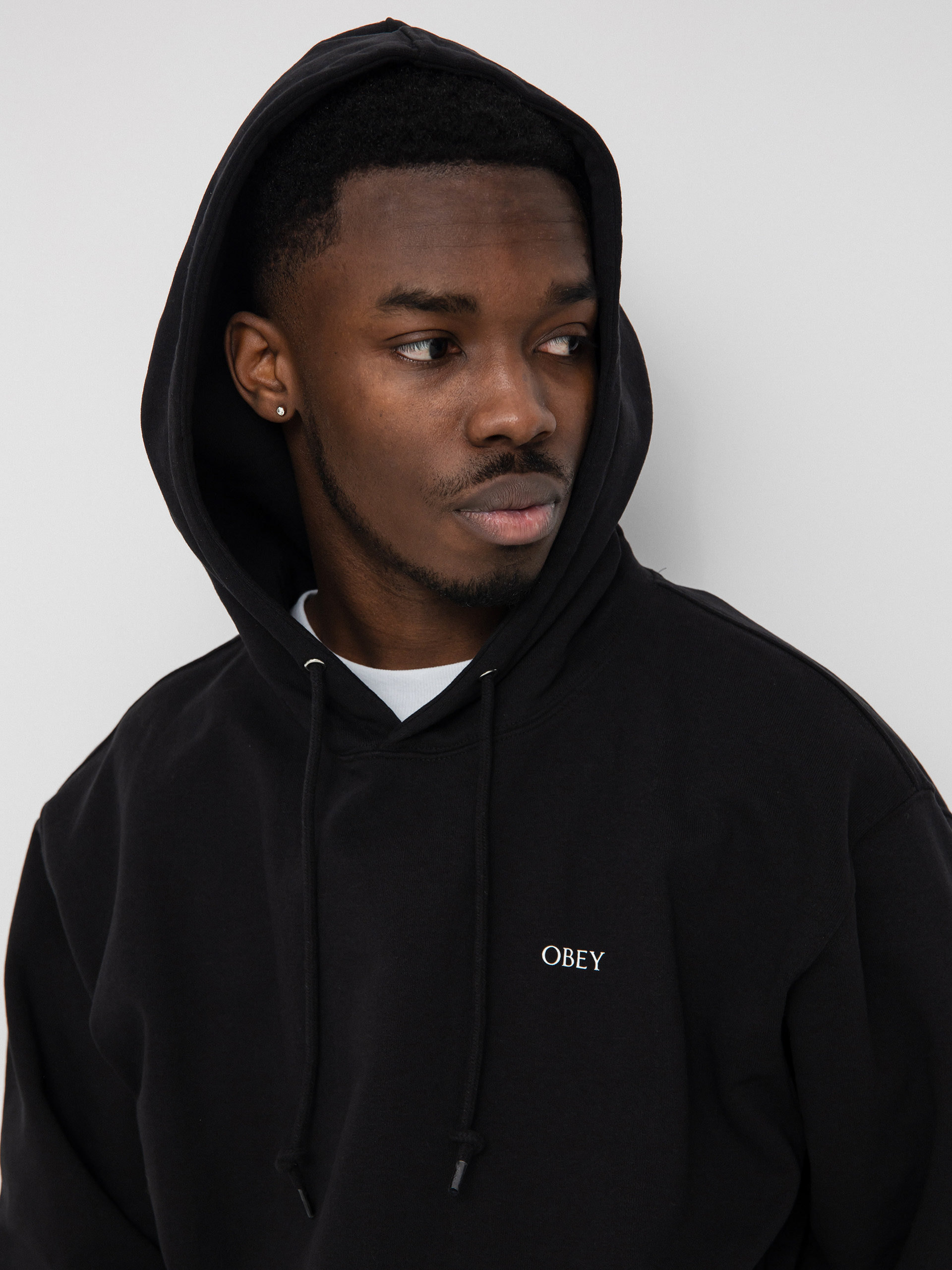 OBEY Torn Icon Face HD Hoodie (black)