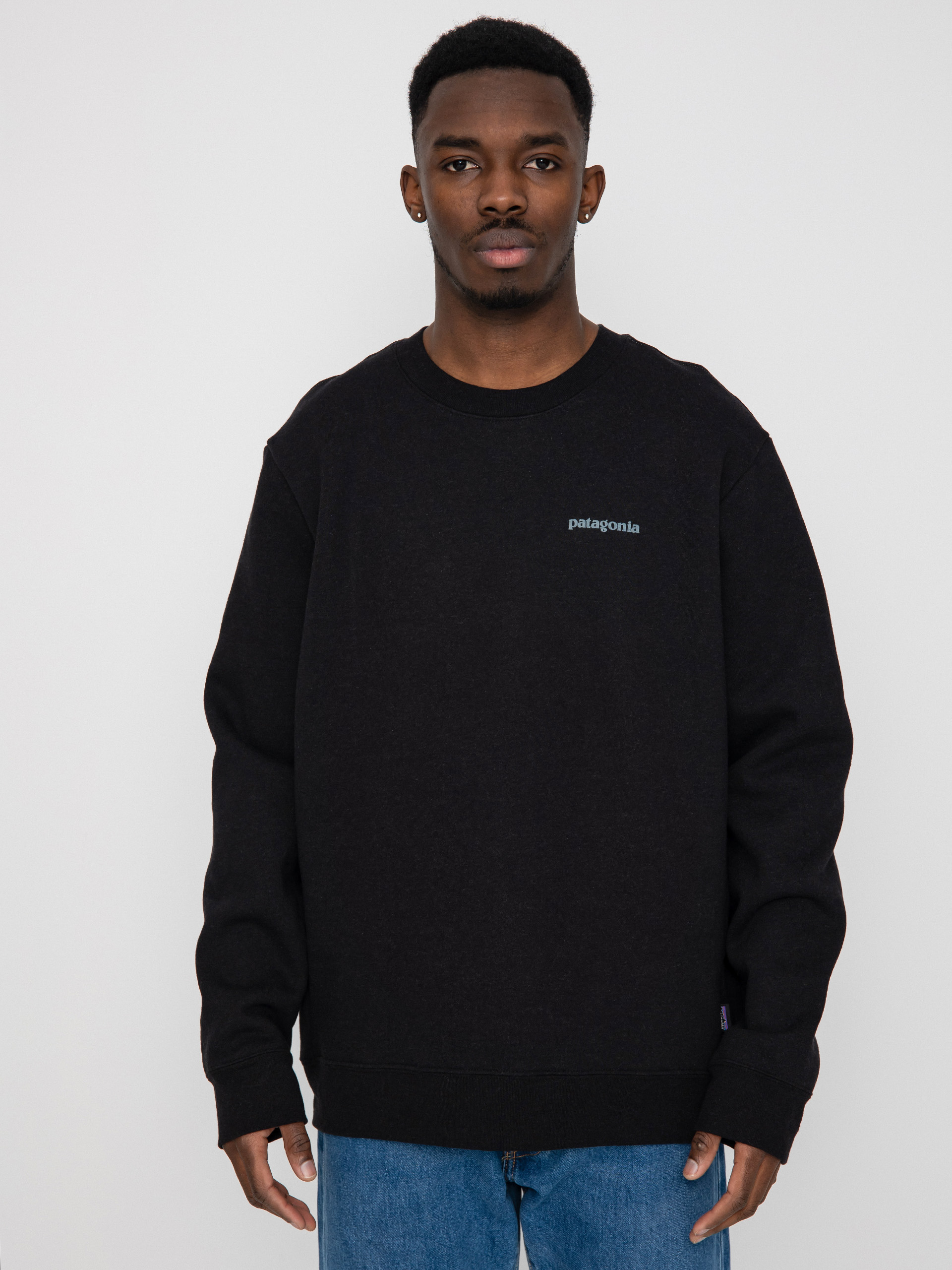 Patagonia Fitz Roy Icon Uprisal Crew Sweatshirt Schwarz (ink black)