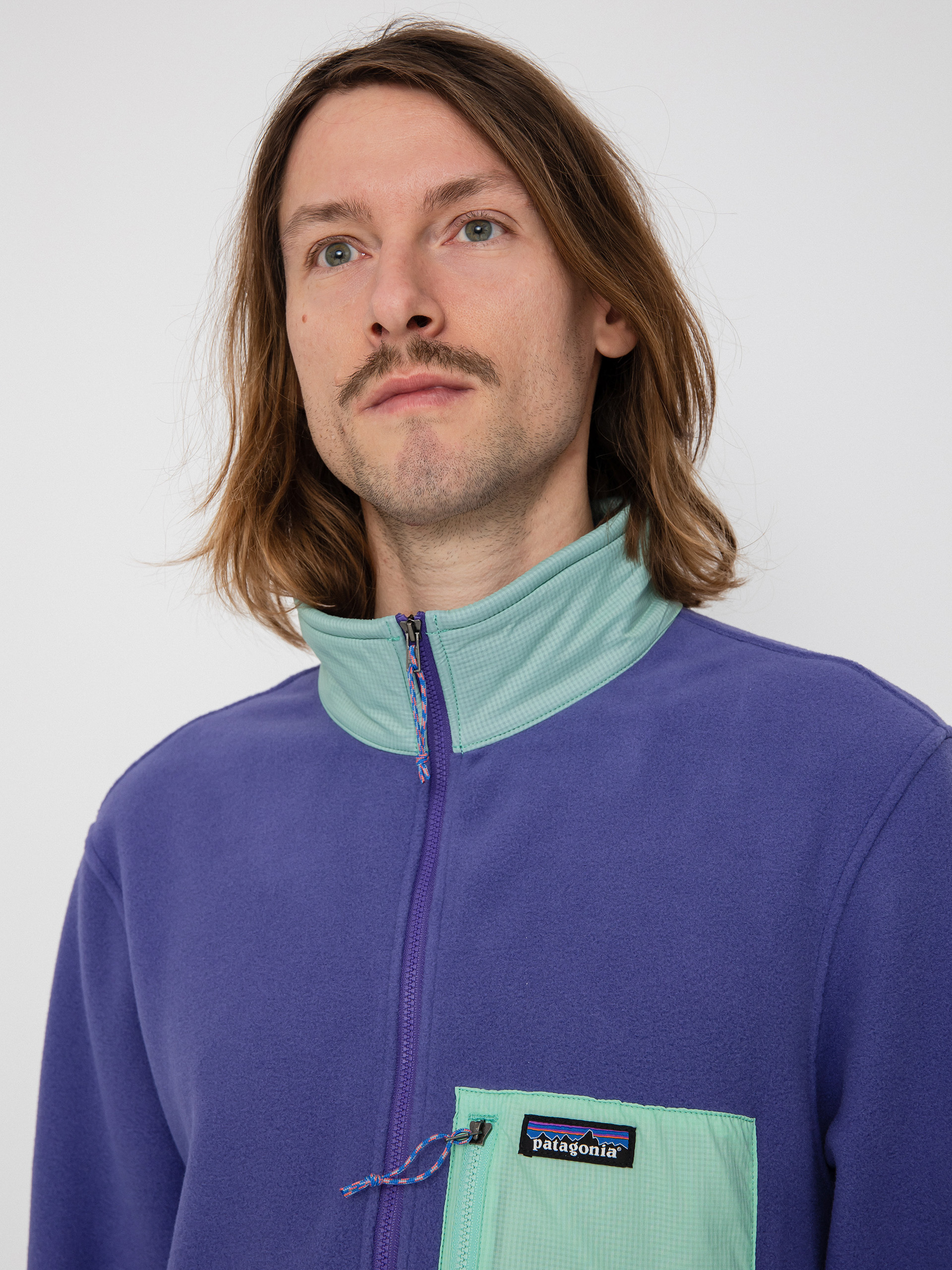 Herren Patagonia Microdini 1/2 Zip Fleecejacke (bayou blue)