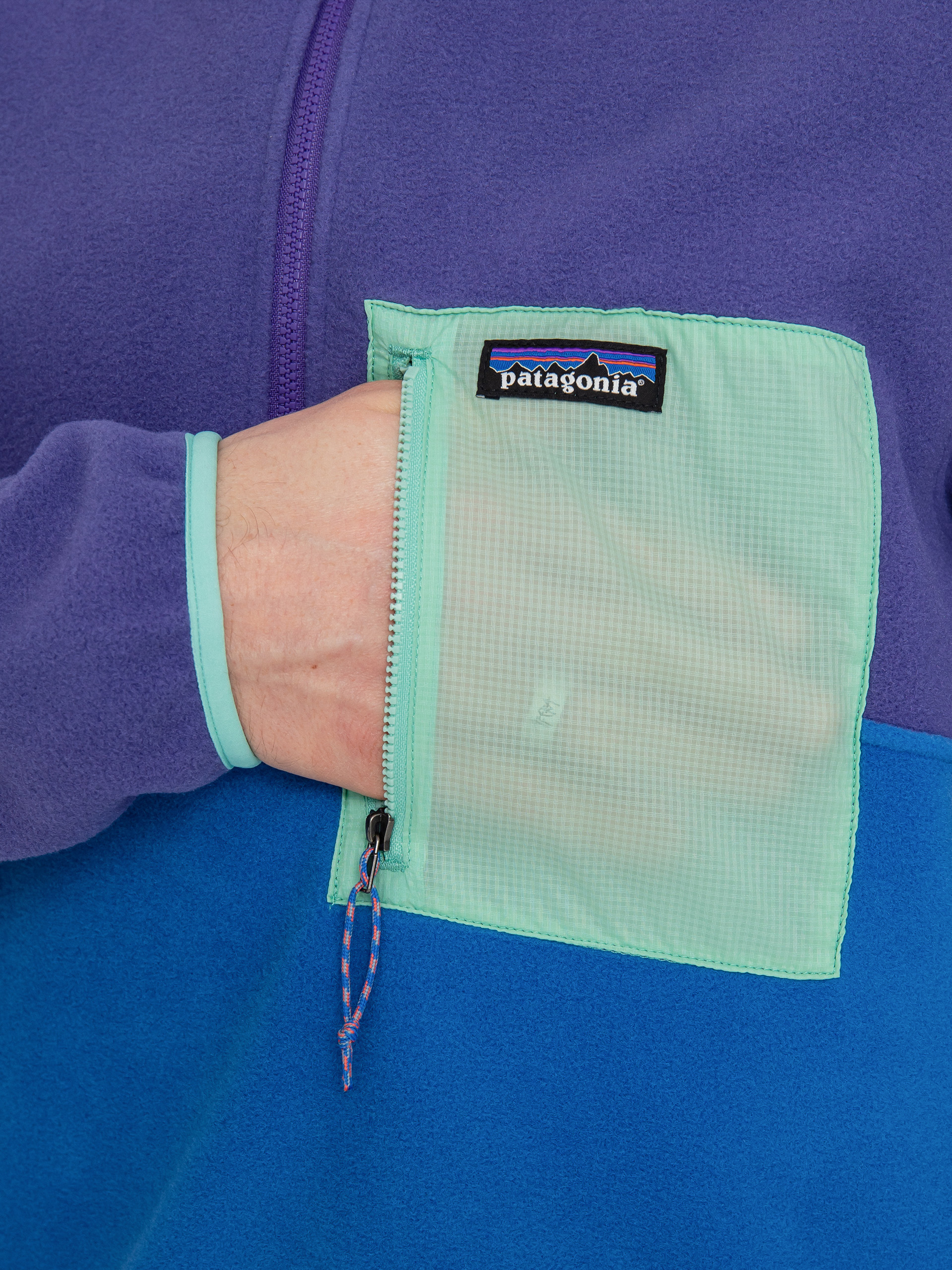 Herren Patagonia Microdini 1/2 Zip Fleecejacke (bayou blue)