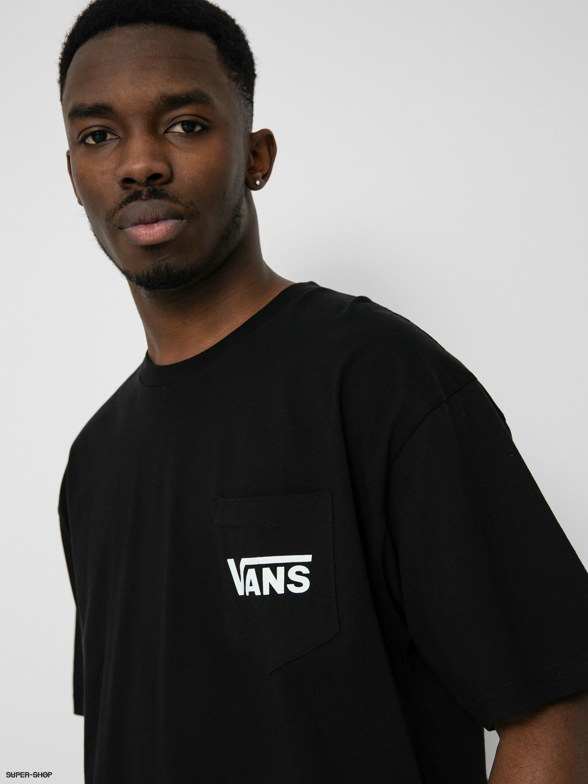 Black and white vans shop shirt