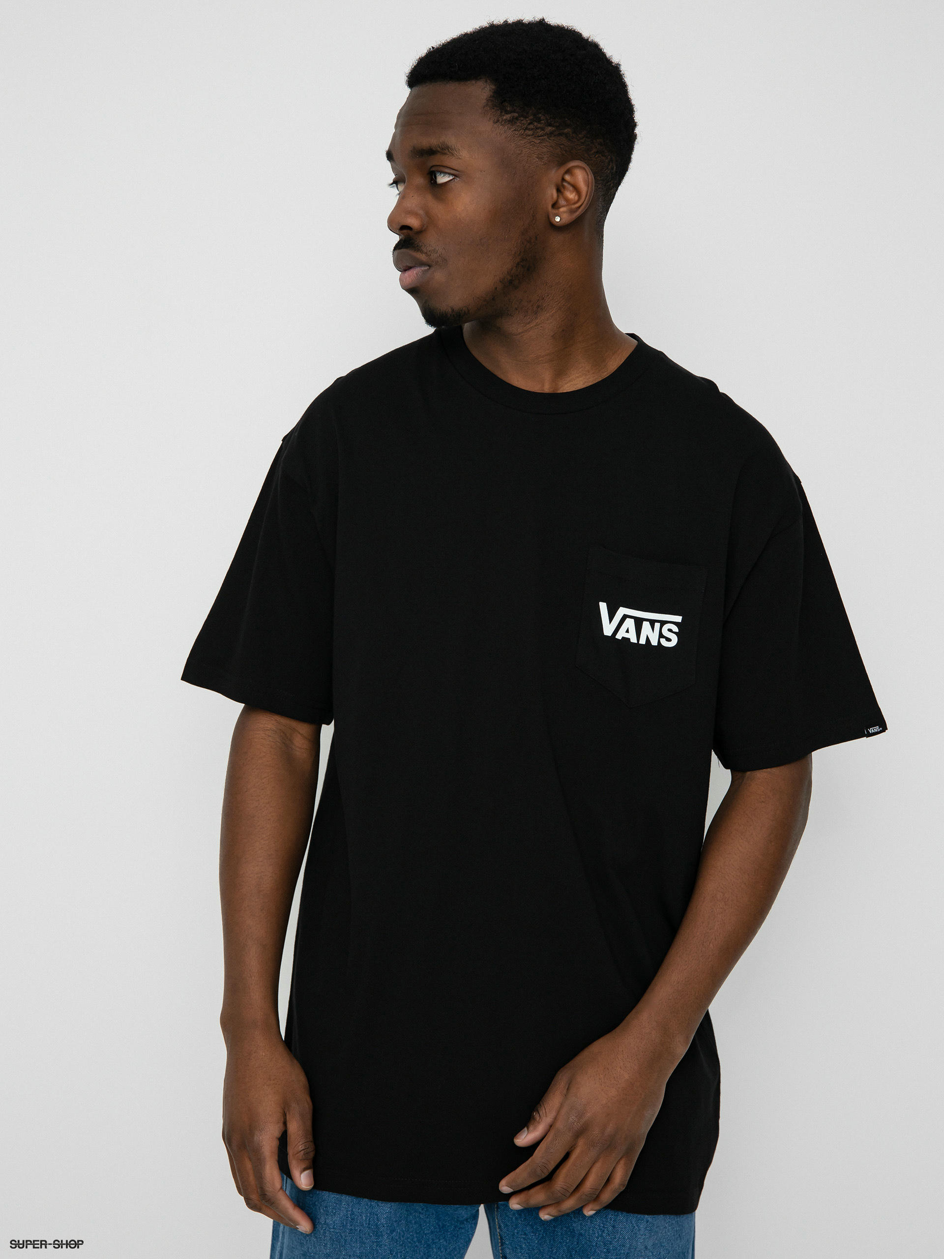 Black and white store vans t shirt