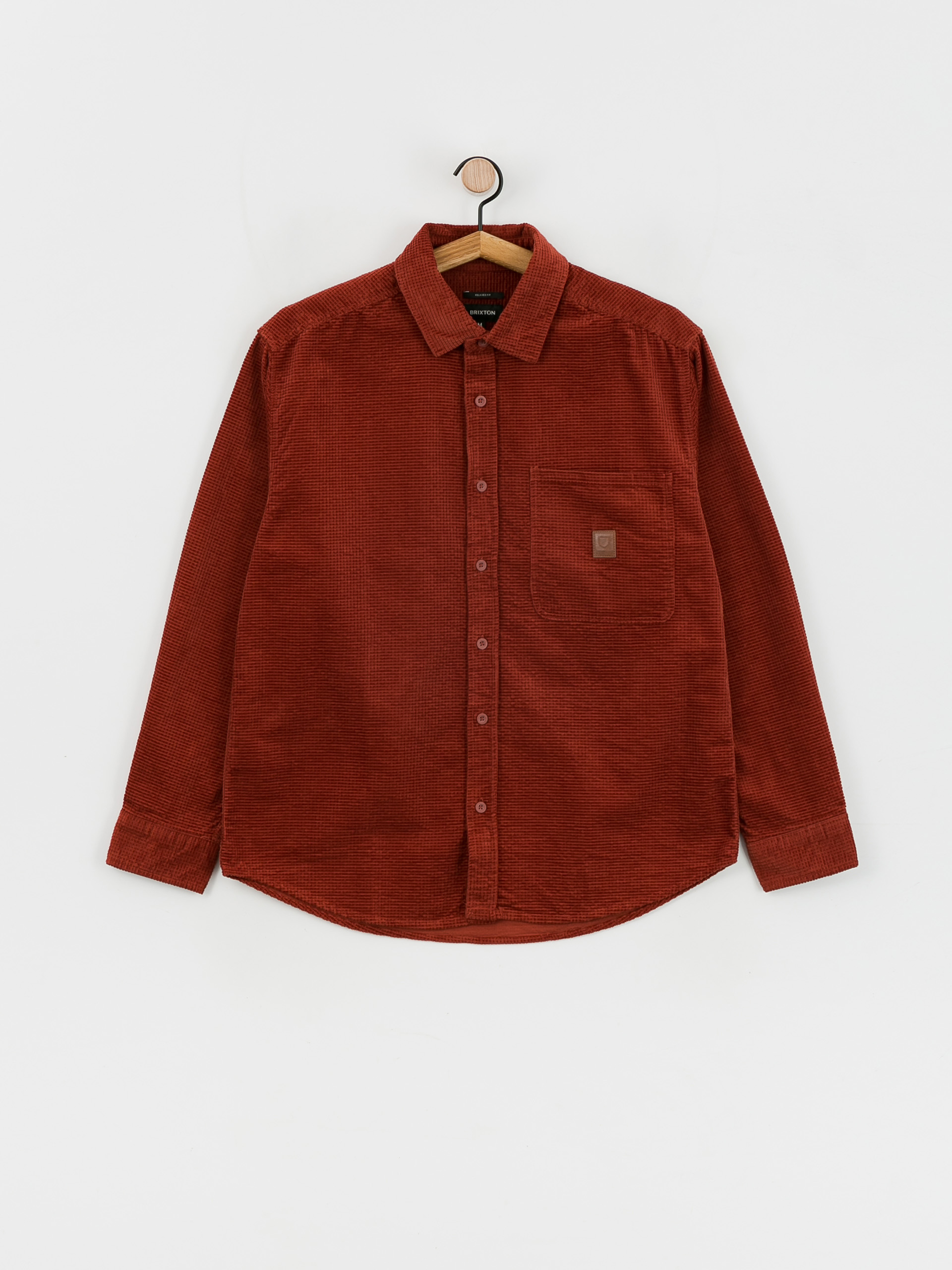 Brixton Porter Waffle Corduroy Ls Shirt (burnt henna)