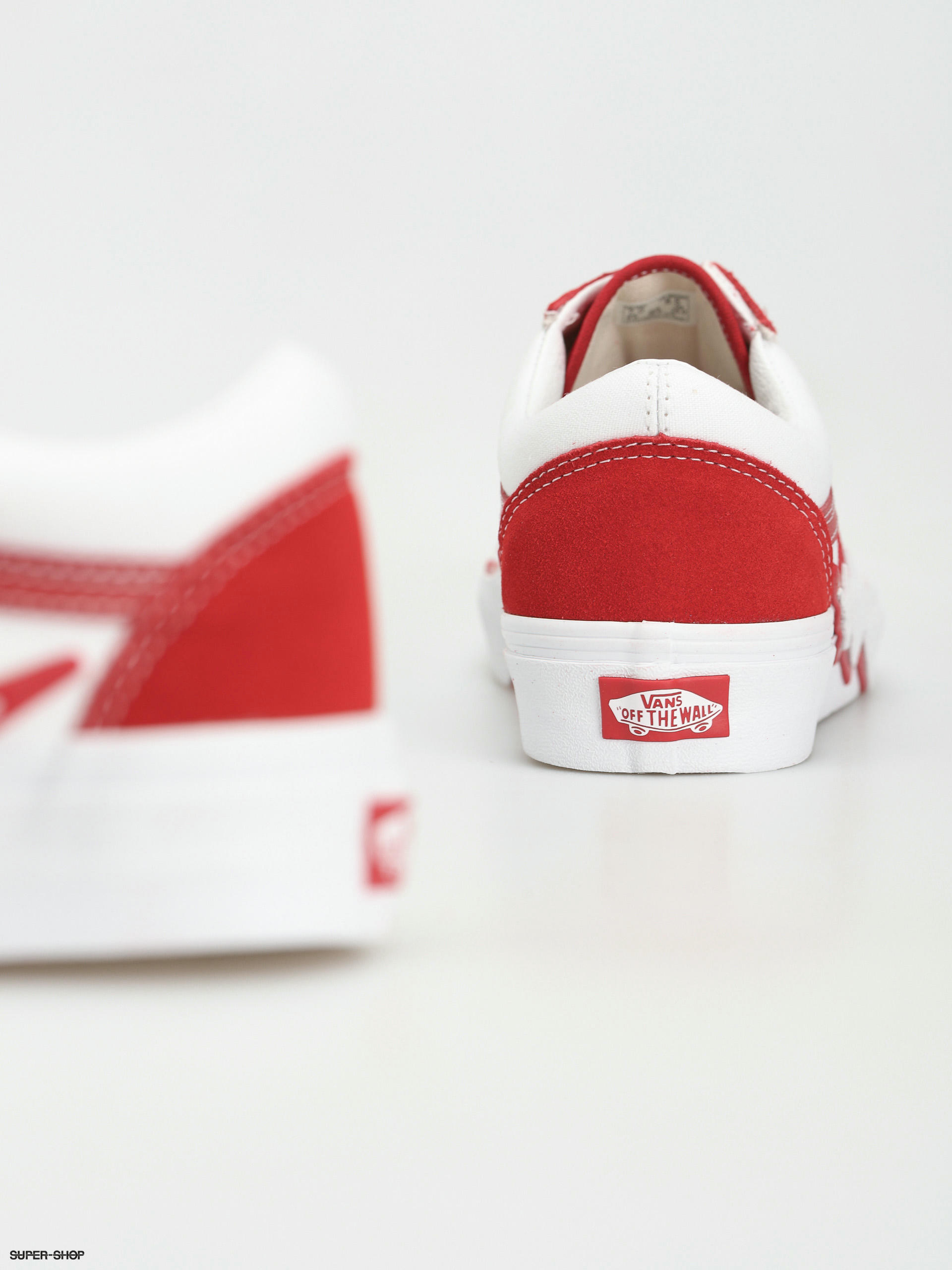 Red off the wall on sale vans