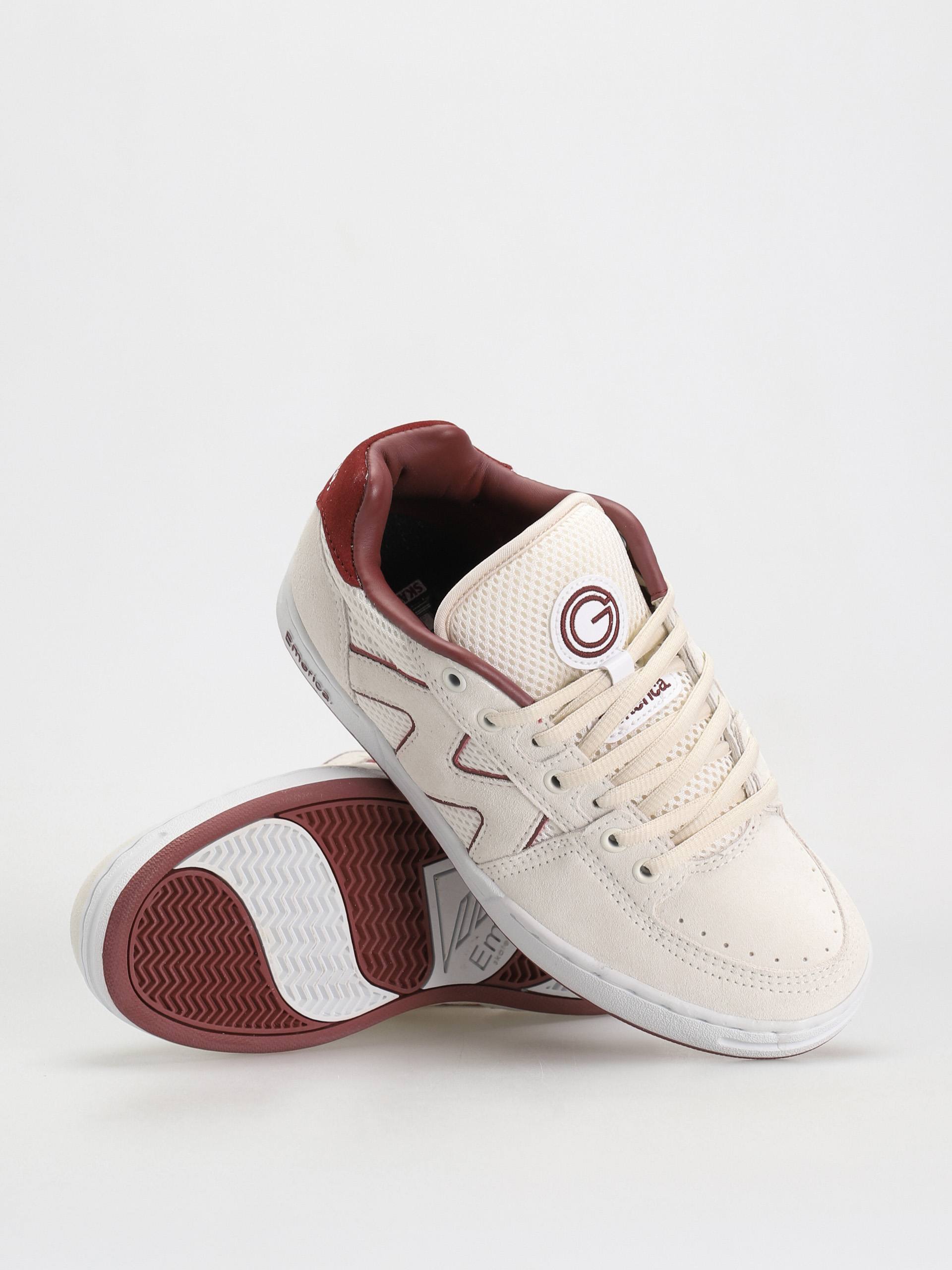 Emerica Og-1 Shoes (white/burgundy)