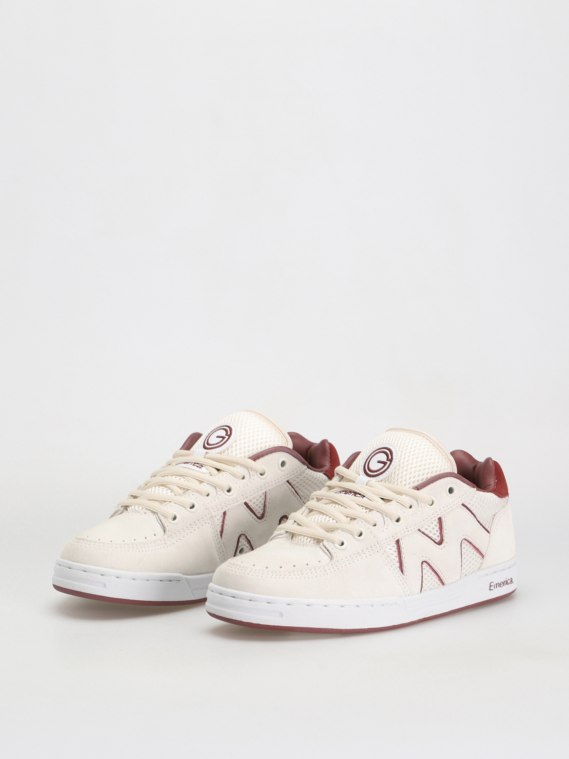 Emerica Og-1 Shoes (white/burgundy)
