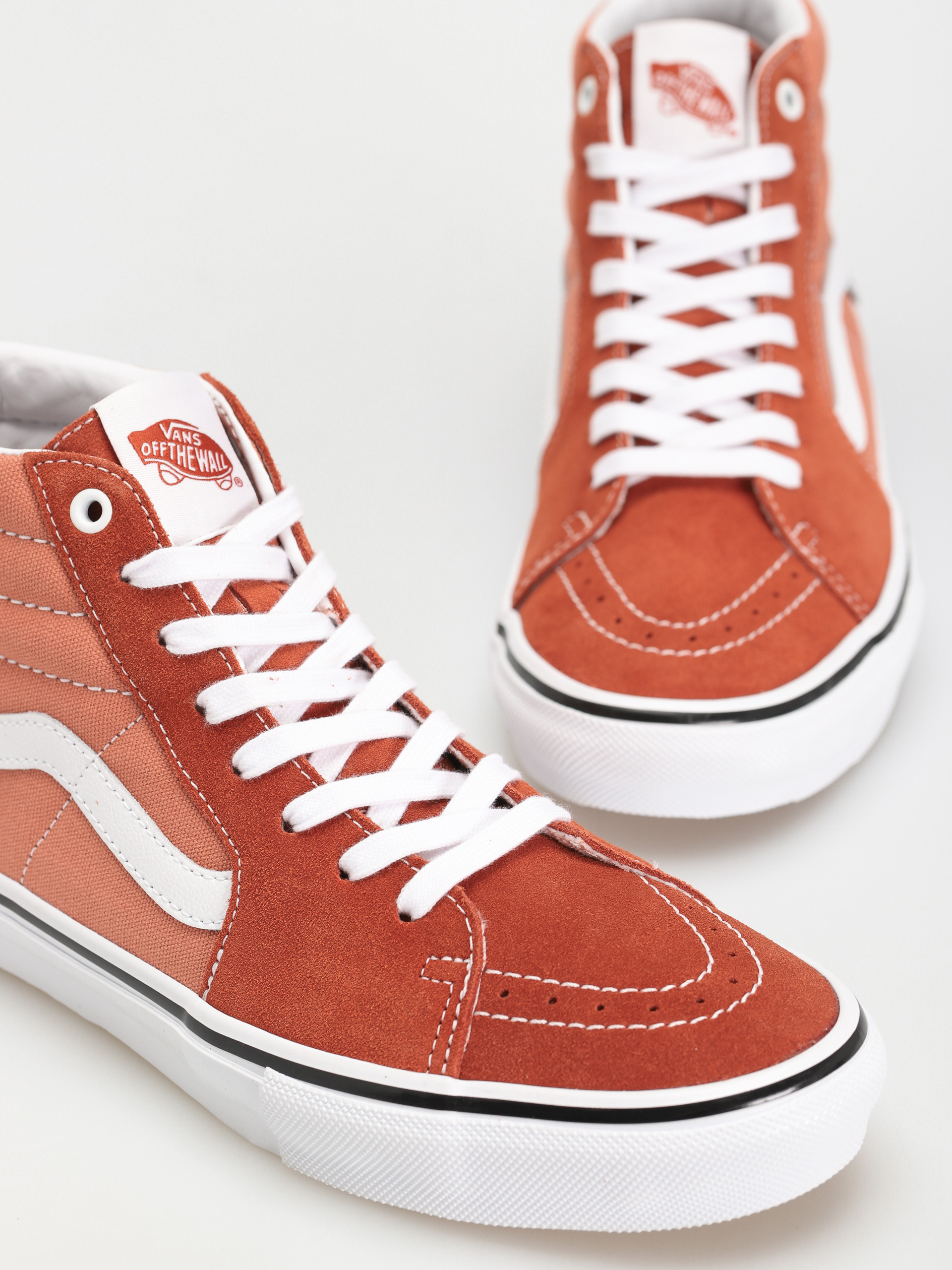 Burnt orange shop high top vans