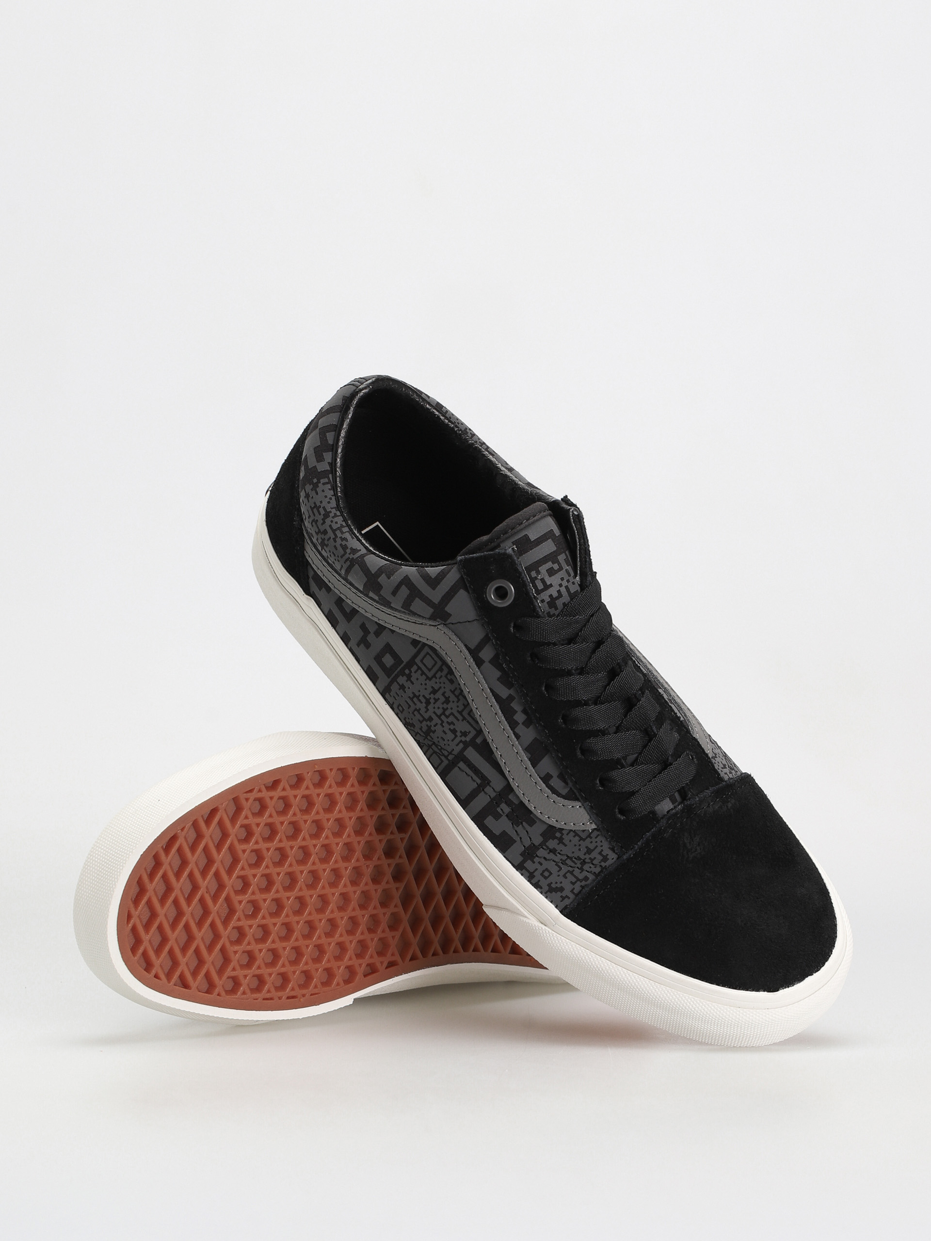 Vans Old Skool Schuhe (qr checkerboard black/reflective)