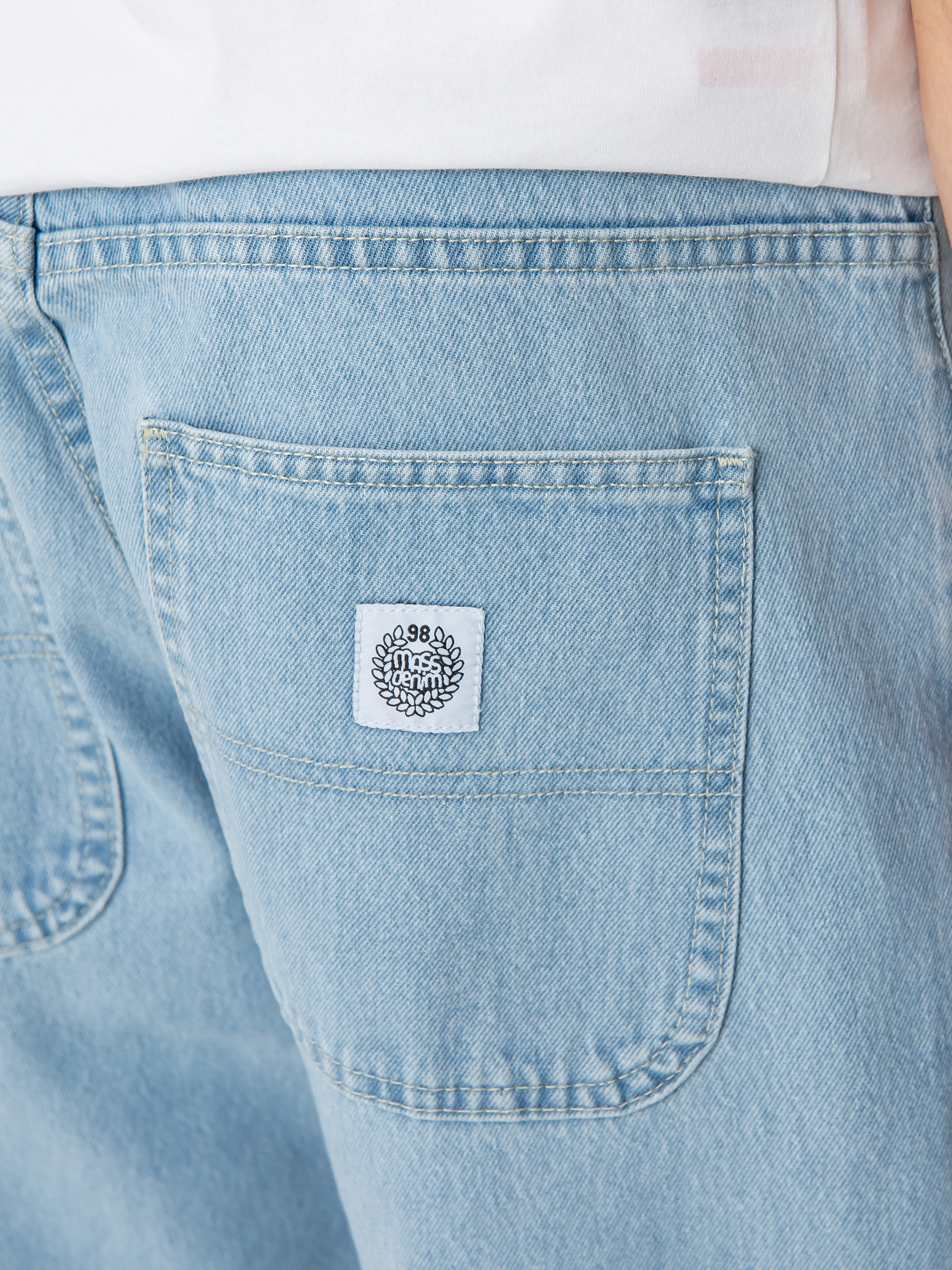 MassDnm Craft Jeans Baggy Fit Pants (light blue stone wash)