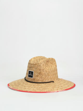 Brixton Alpha Square Sun Hat (tan/aloha red)