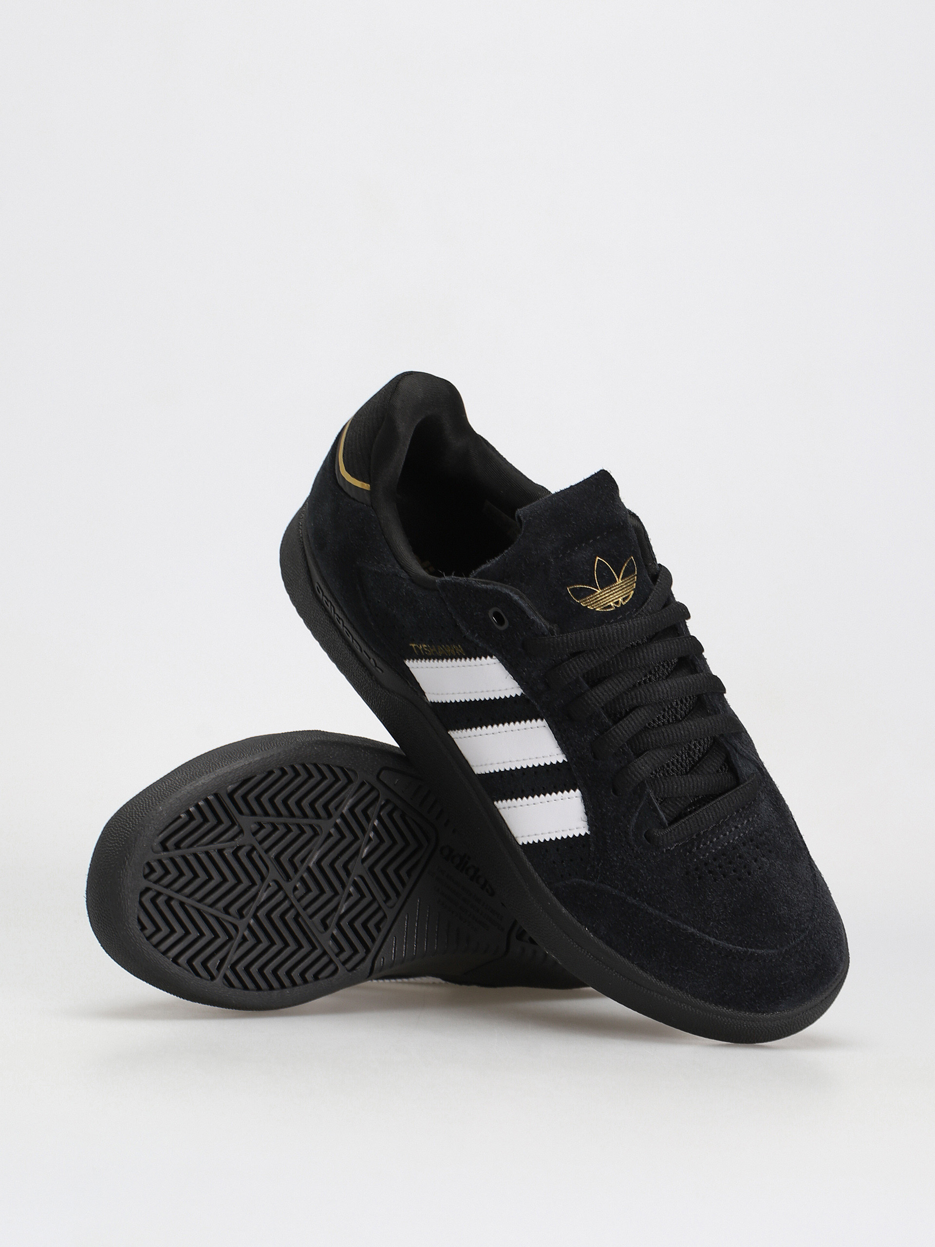 adidas Tyshawn Low Schuhe (cblack/ftwwht/goldmt1)