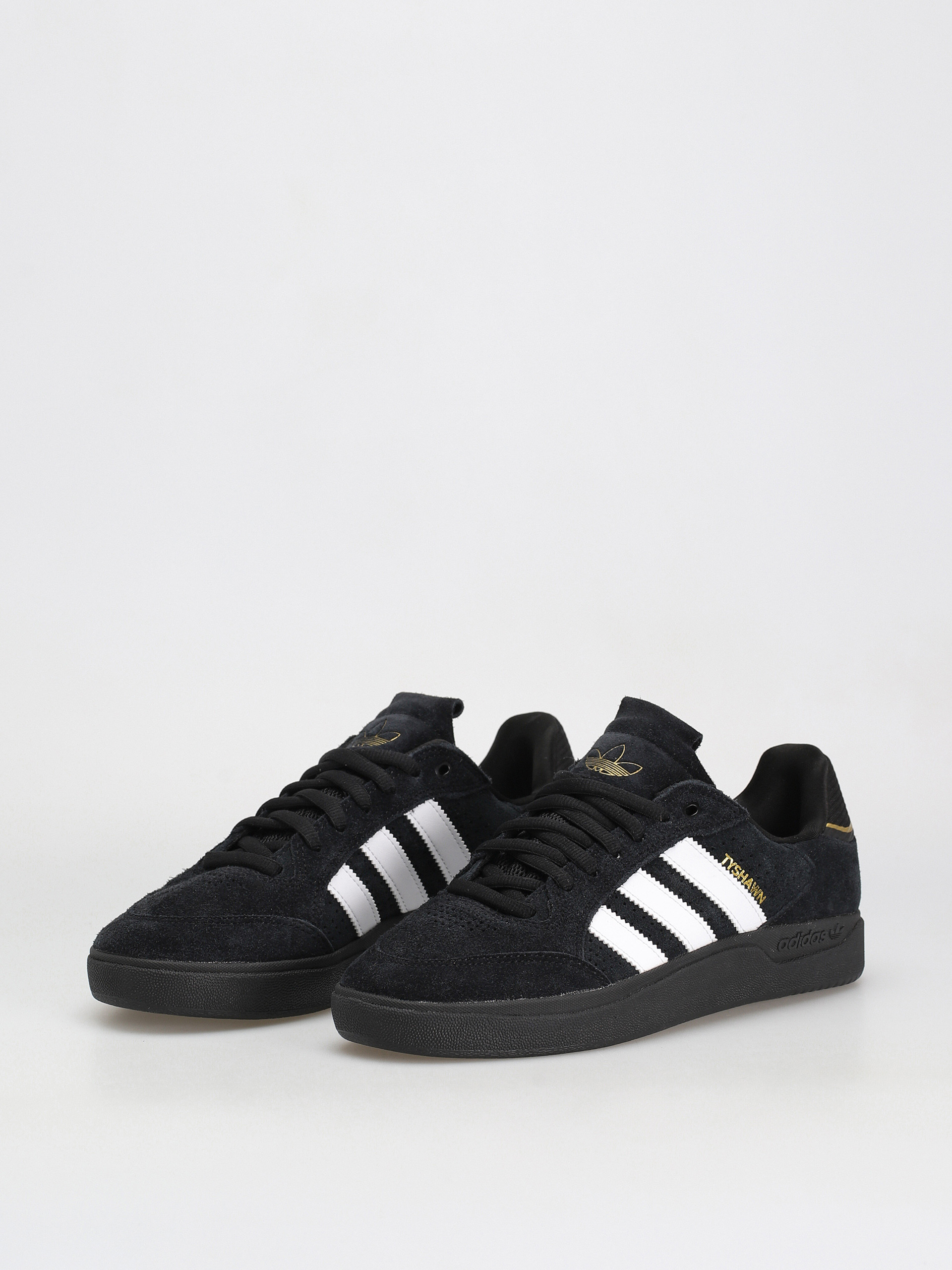 adidas Tyshawn Low Schuhe (cblack/ftwwht/goldmt1)
