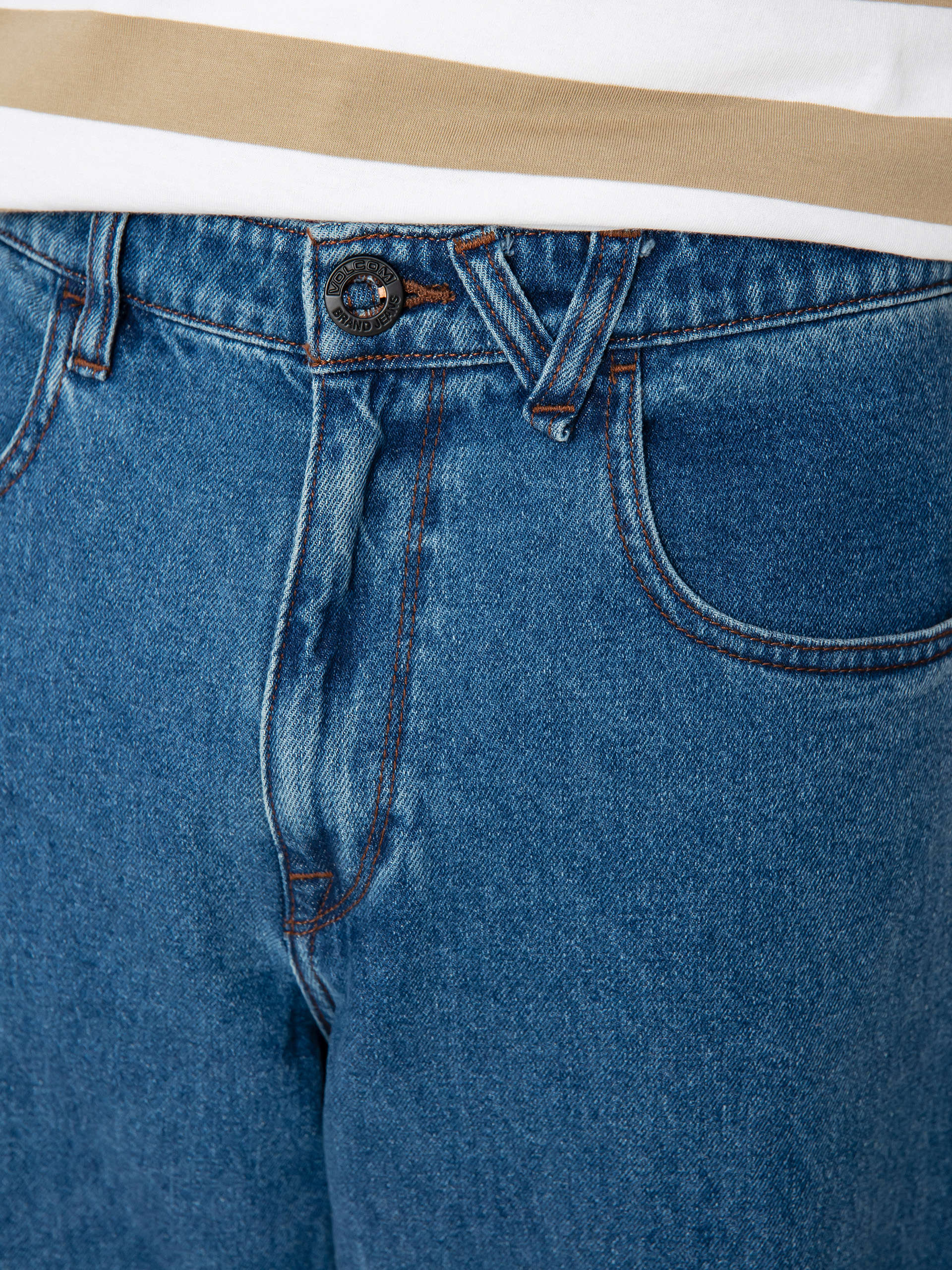 Volcom Billow Denim Pants (oliver mid blue)