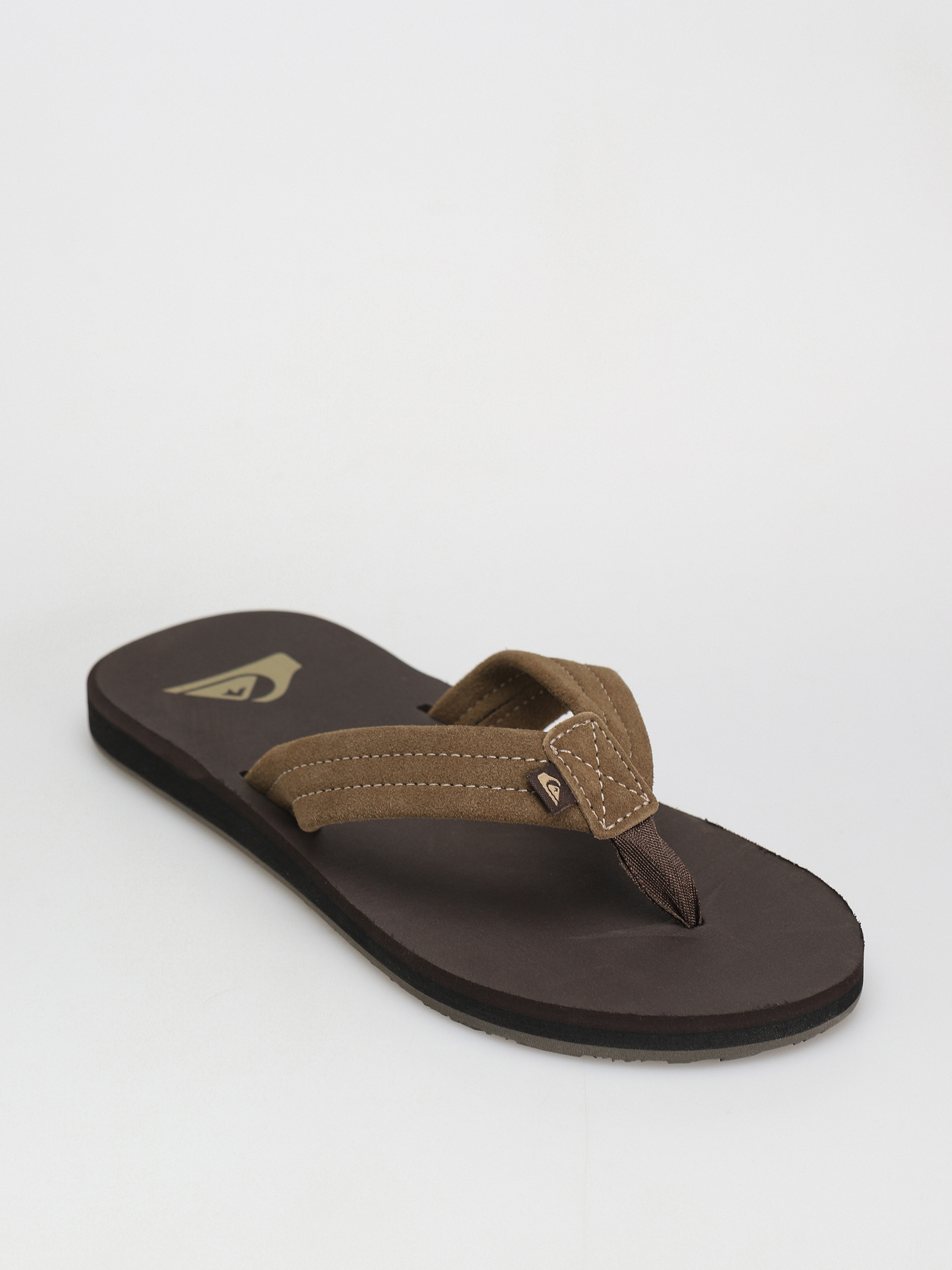 Quiksilver Carver Suede Core Flip Flops (brown 1)