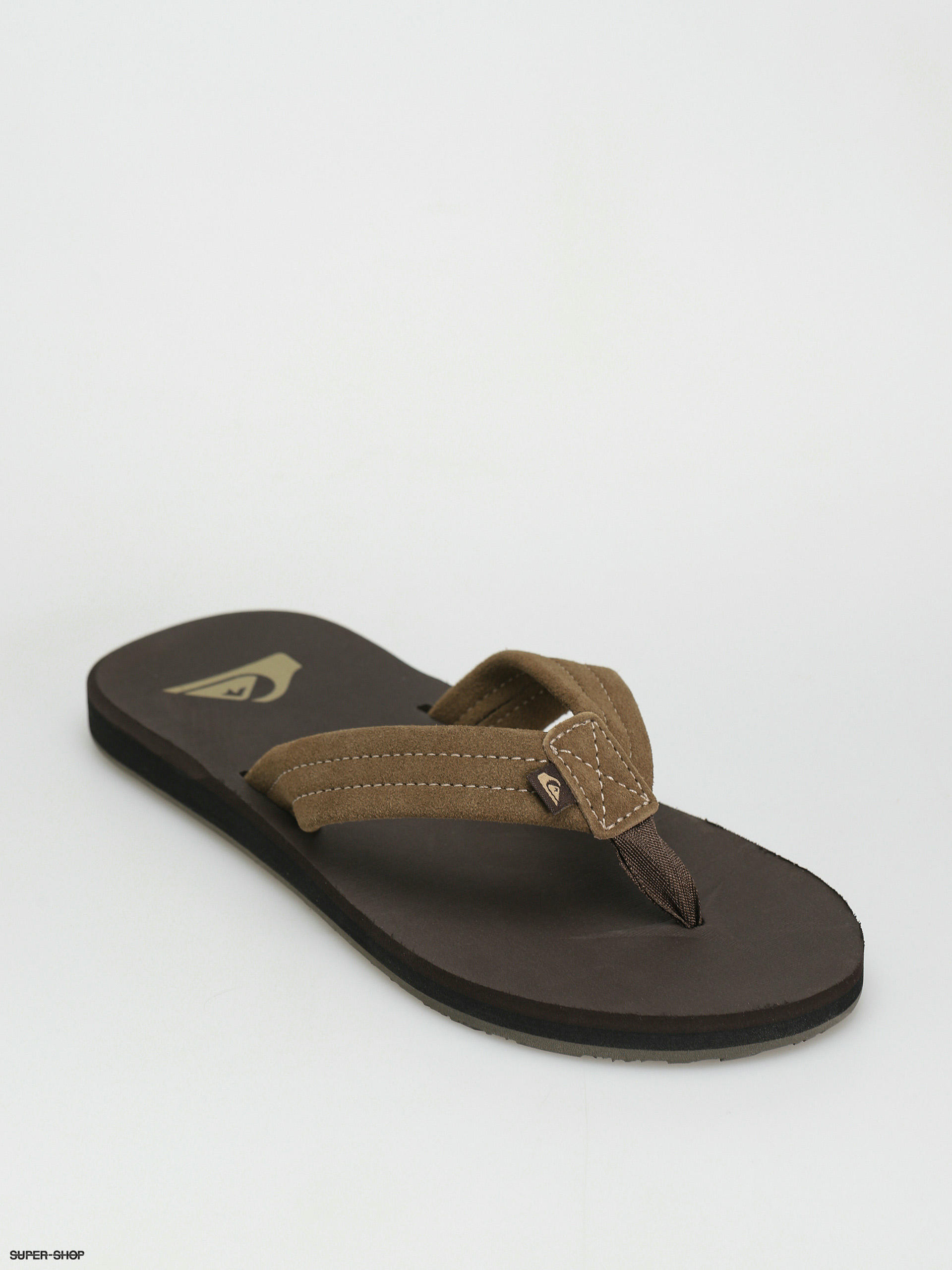 Quiksilver brown cheap flip flops