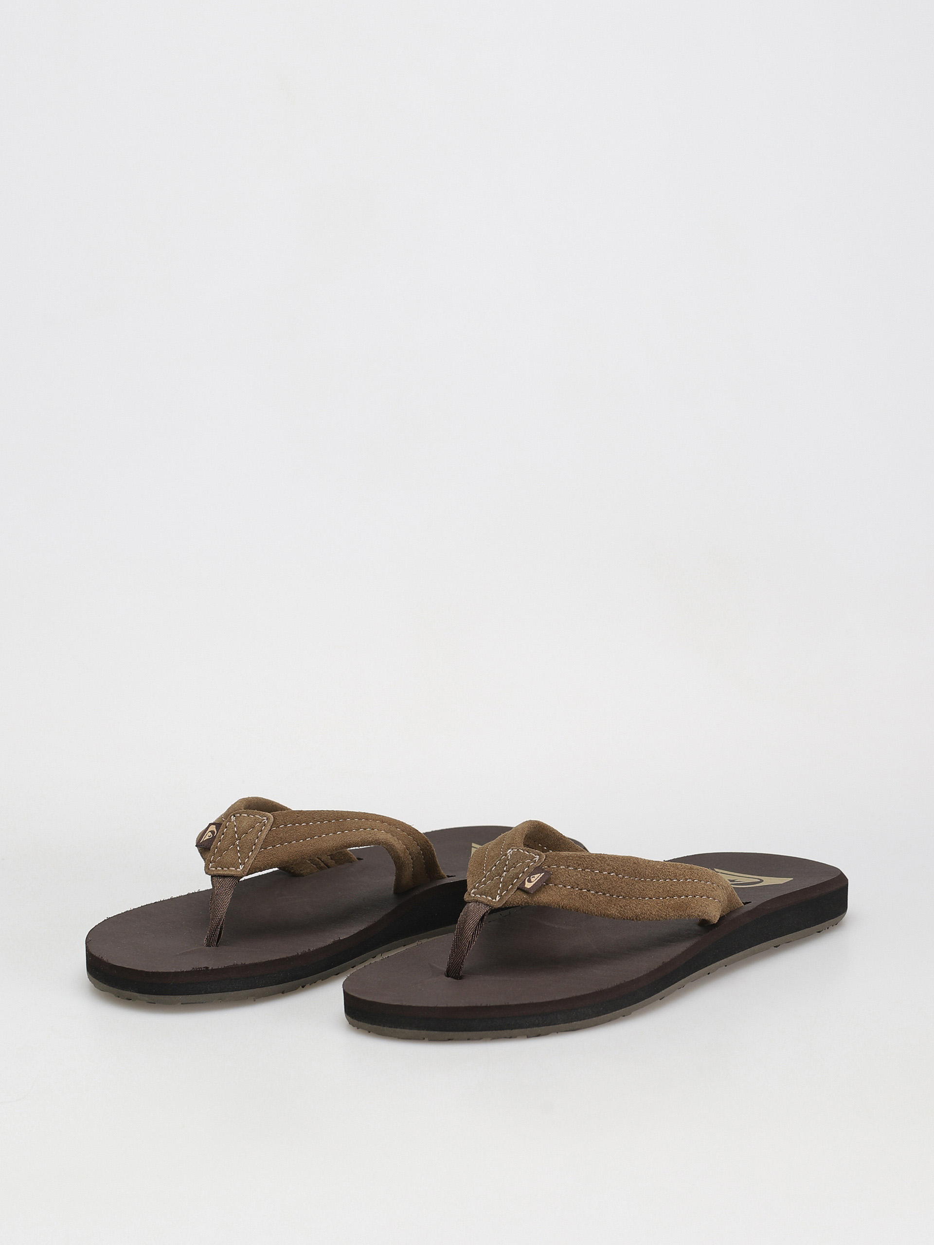 Quiksilver Carver Suede Core Flip Flops (brown 1)