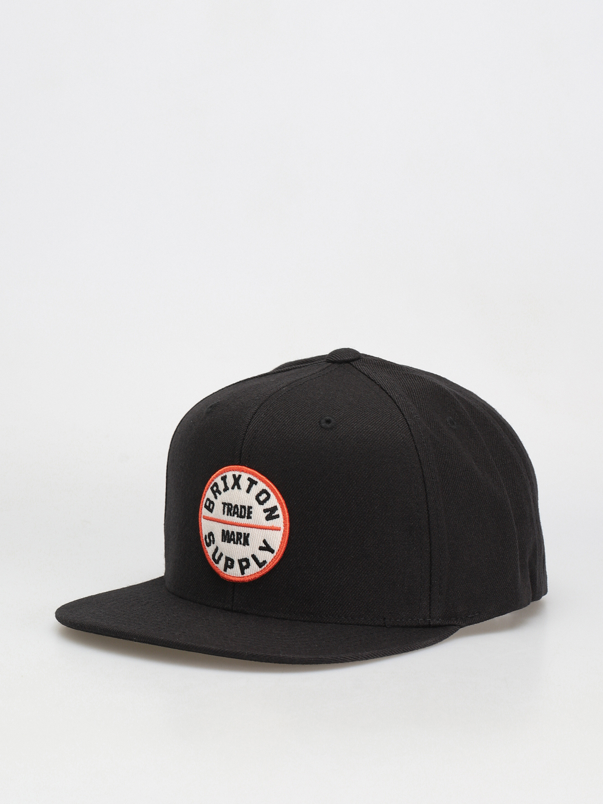Brixton Oath III Snapback Cap (washed black/orange)