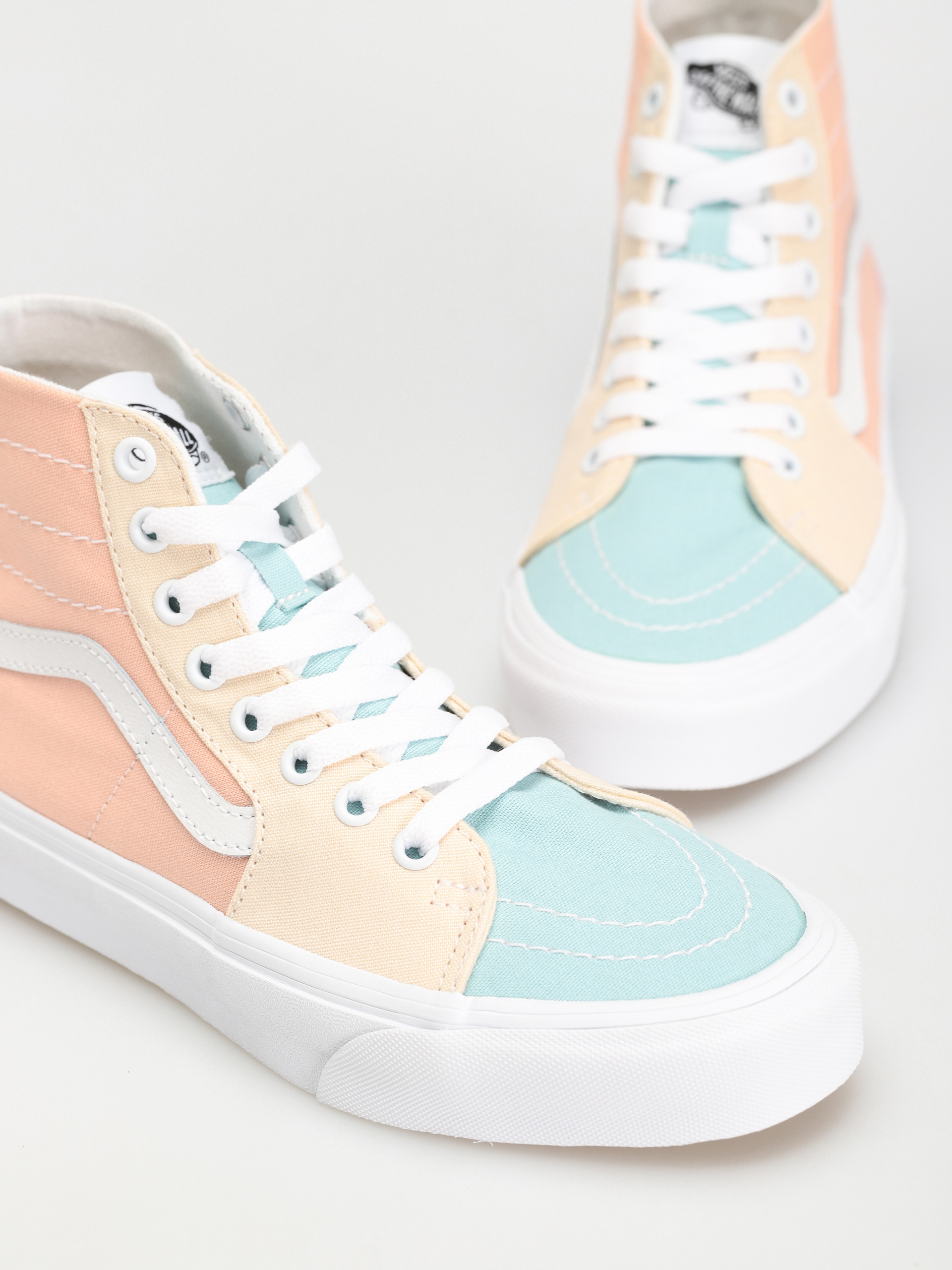 Vans Sk8 Hi Tapered Shoes Wmn (pastel block multi/true white)