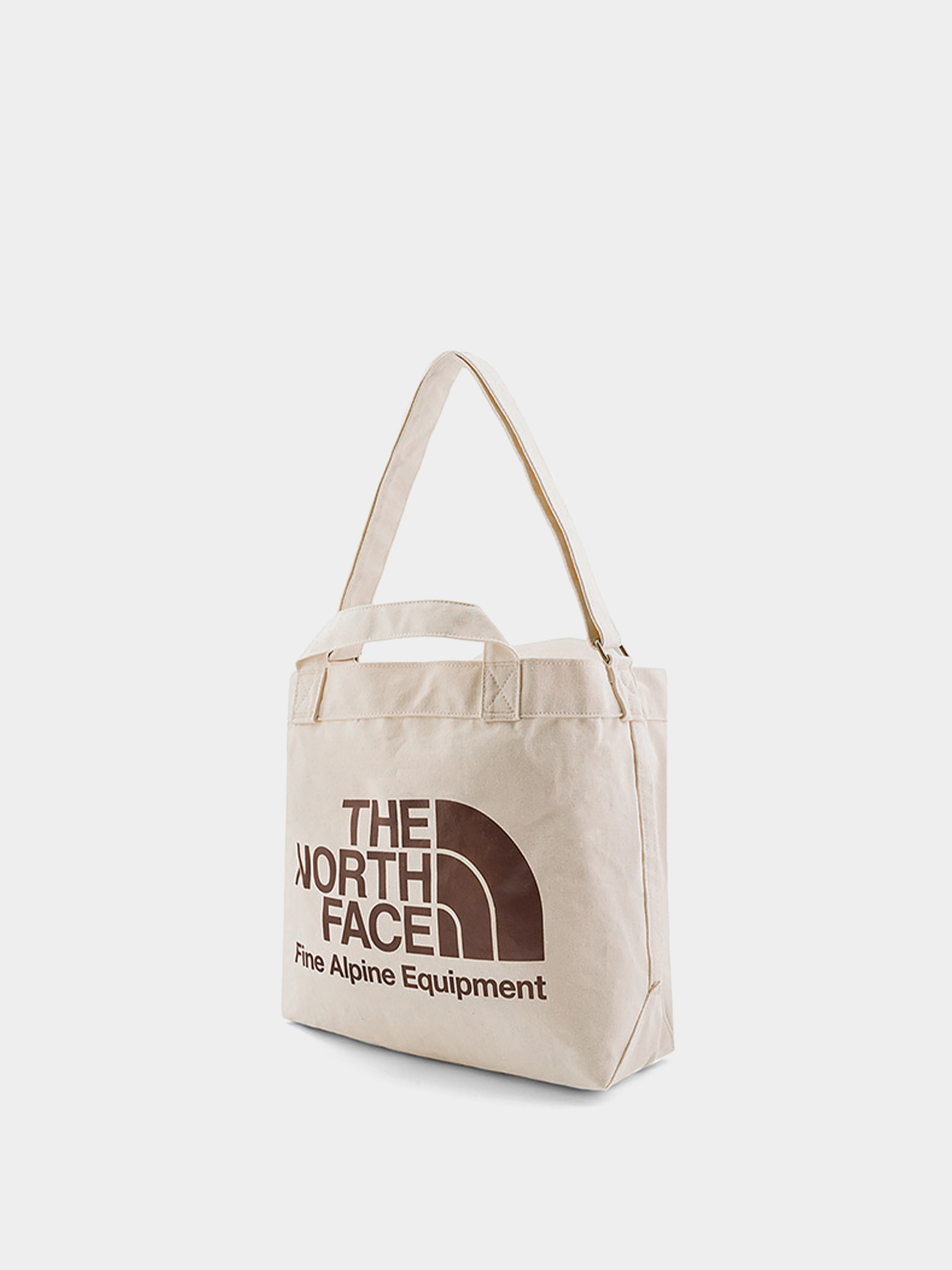 The North Face Adjustable Cotton Handbag (weimaraner brown large logo print)