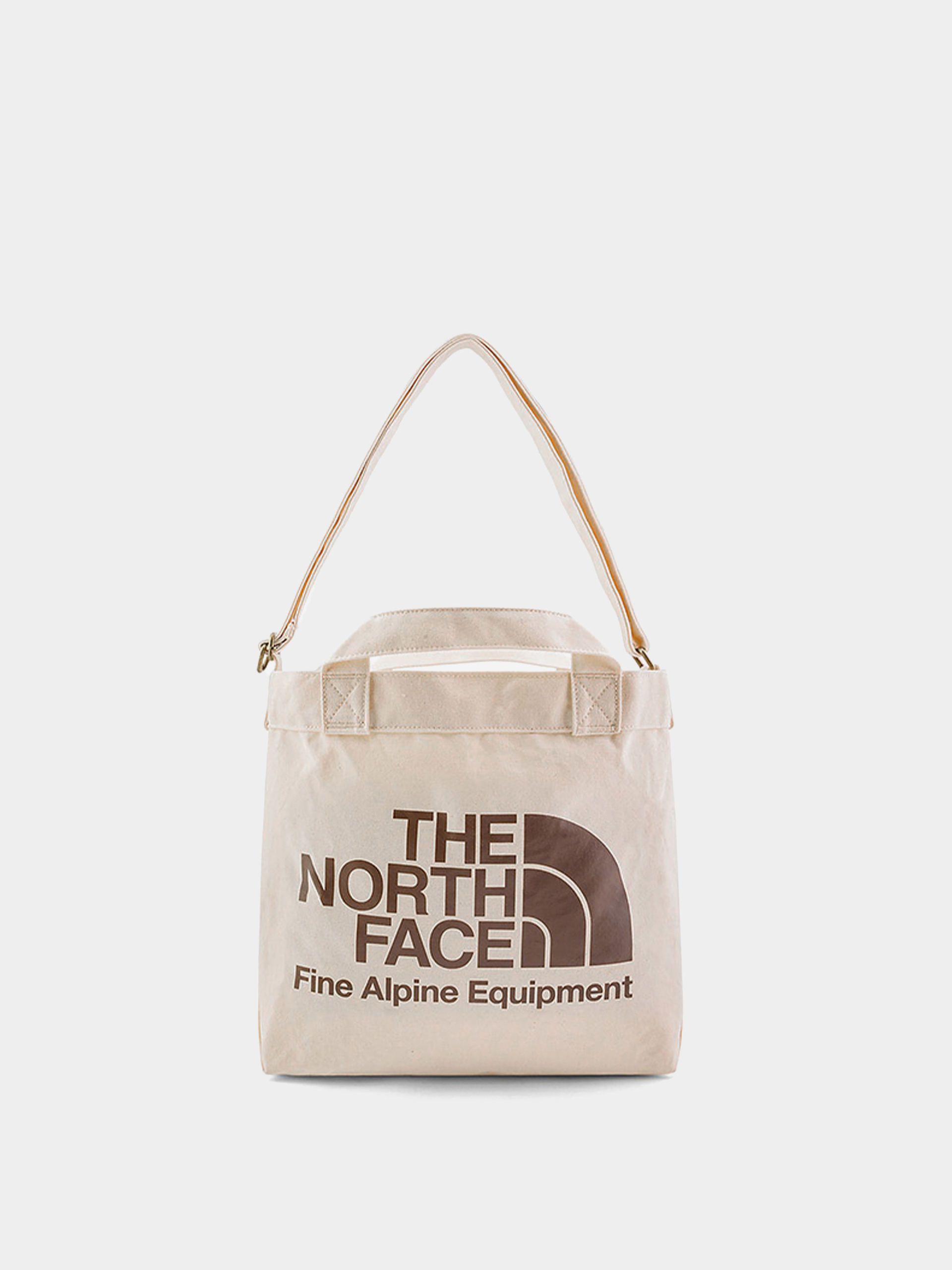The North Face Adjustable Cotton Handbag (weimaraner brown large logo print)