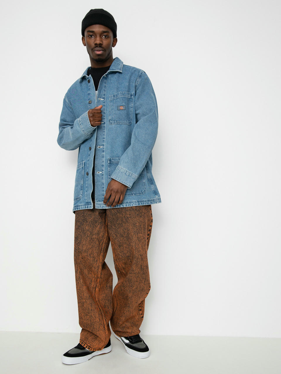 Dickies Denim Unlined Chore Coat Jacket (light wash)