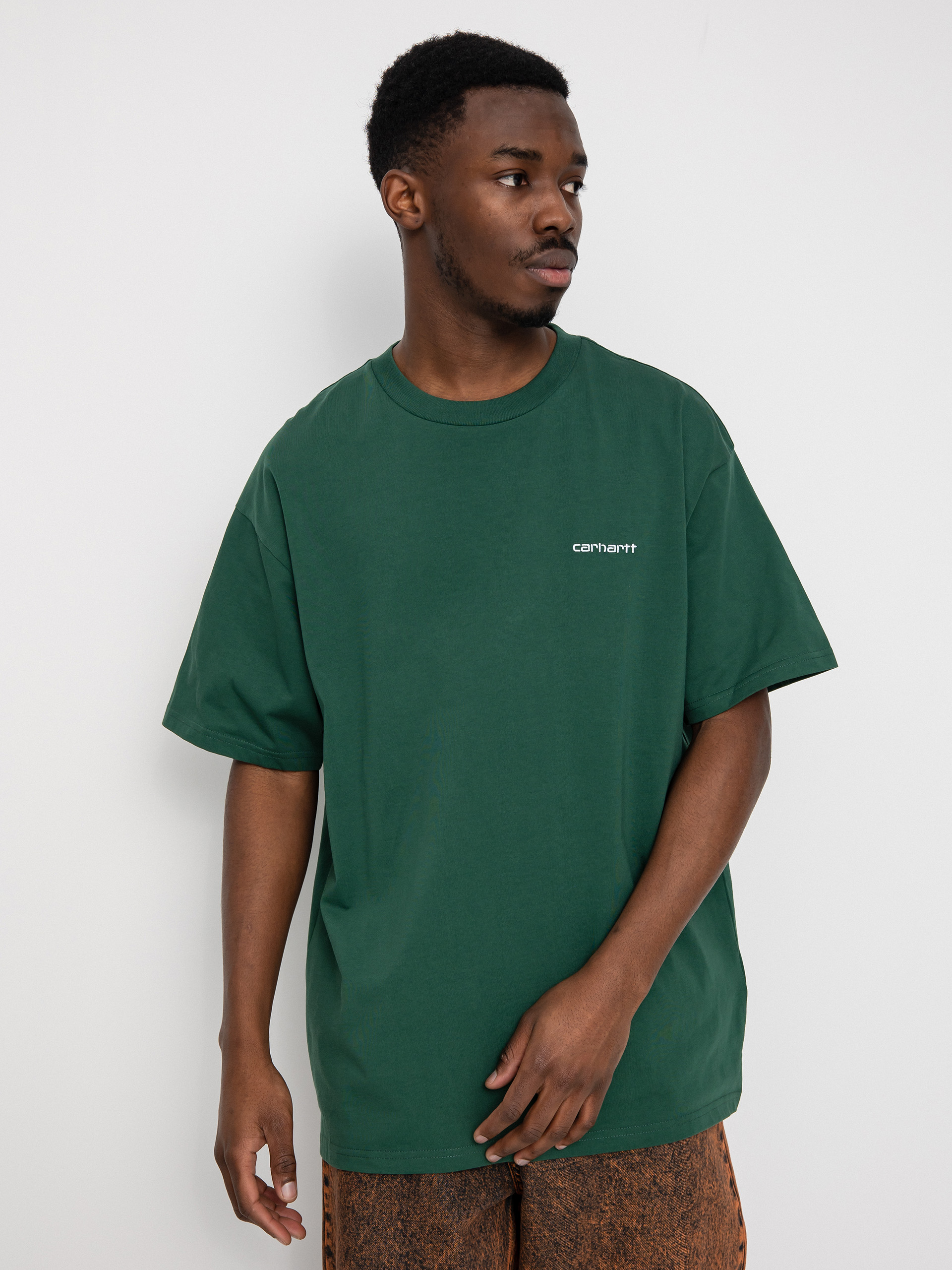 Carhartt WIP Script Embroidery T-shirt (treehouse/white)