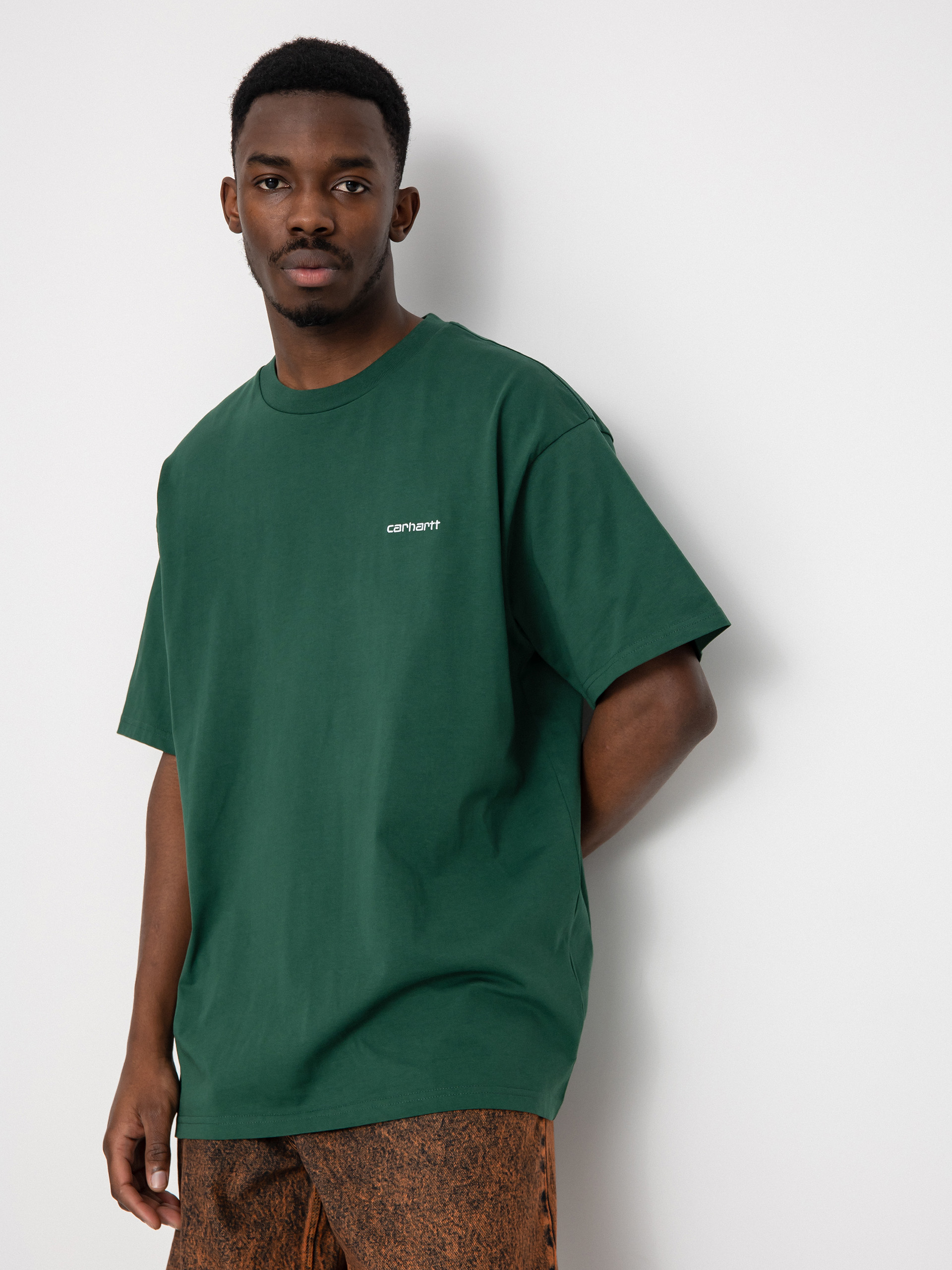 Carhartt WIP Script Embroidery T-shirt (treehouse/white)