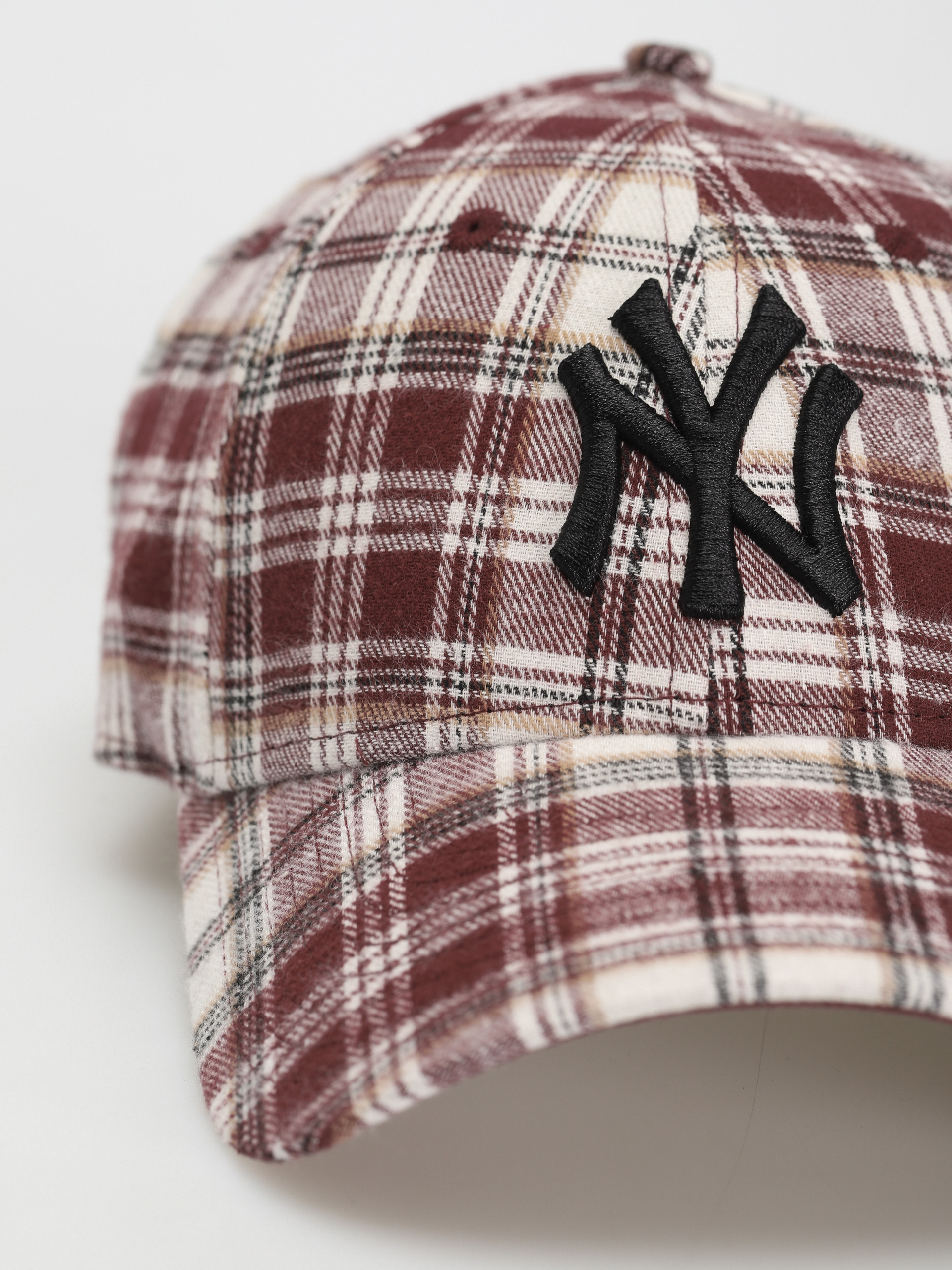 New Era Plaid Camo 9Forty New York Yankees Cap (maroon)