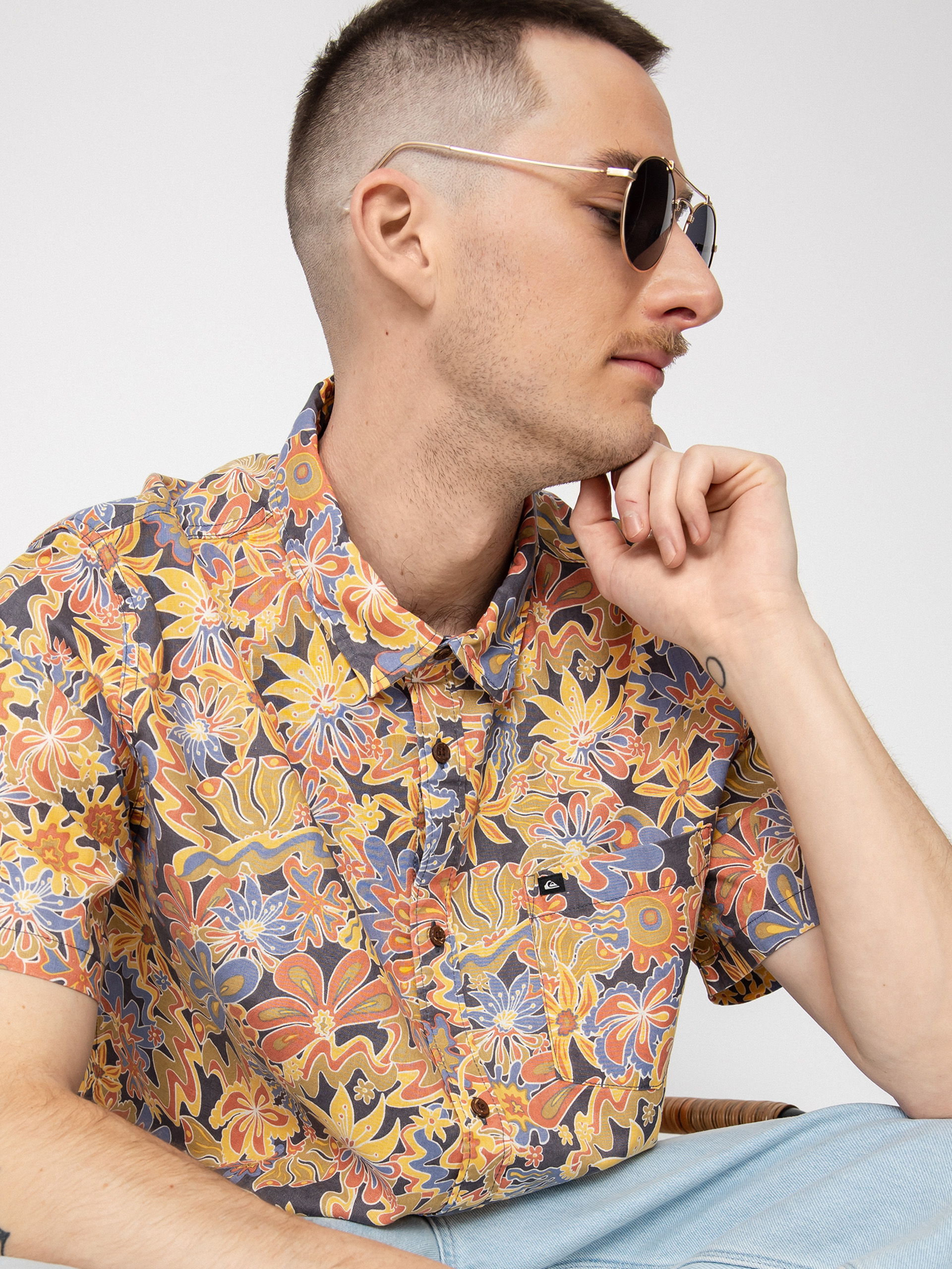 Quiksilver Surfadelica Shirt (dkslatesurf)