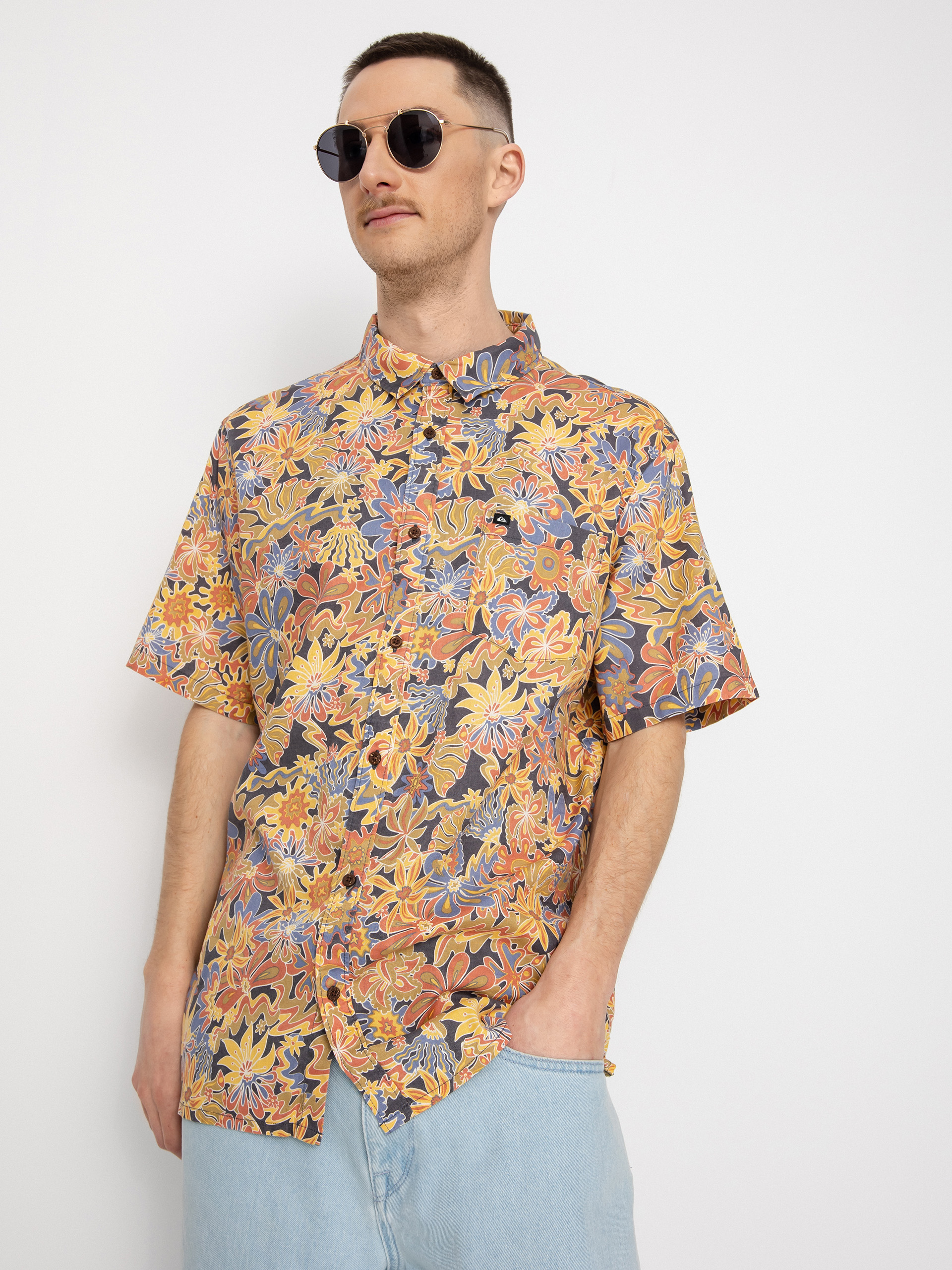 Quiksilver Surfadelica Hemd (dkslatesurf)