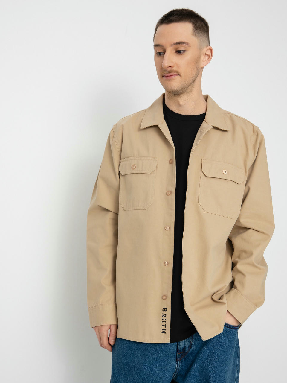 Brixton Bowery Surplus Overshirt Ls Hemd (sand)