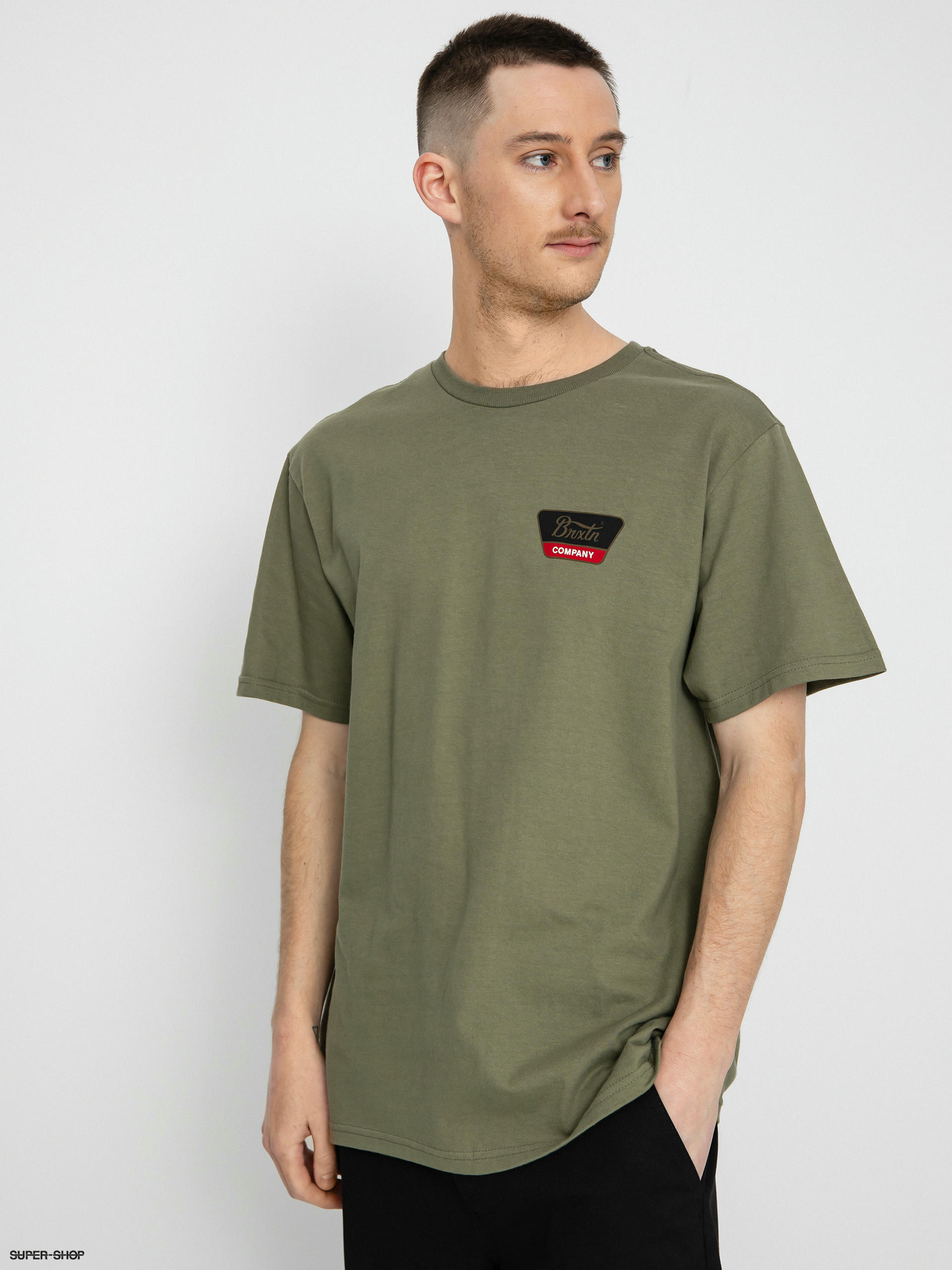 Brixton Crest II T-shirt (olive surplus/washed navy/sand)